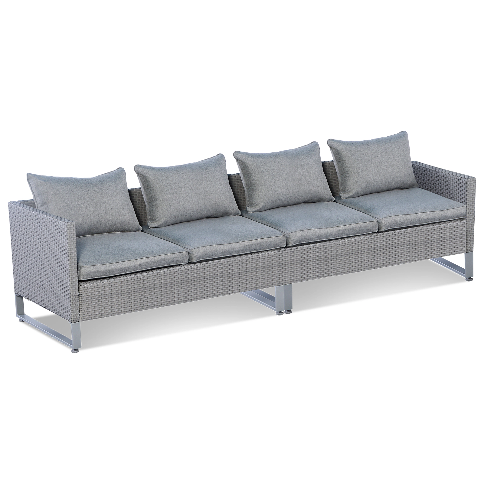 LJG 2 Pieces Patio Furniture Sofa Set with Cushions and Sofa Clips