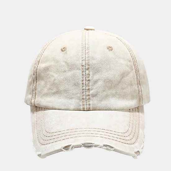 Anna-Kaci Women's Distressed Washed Baseball Cap with Curved Brim