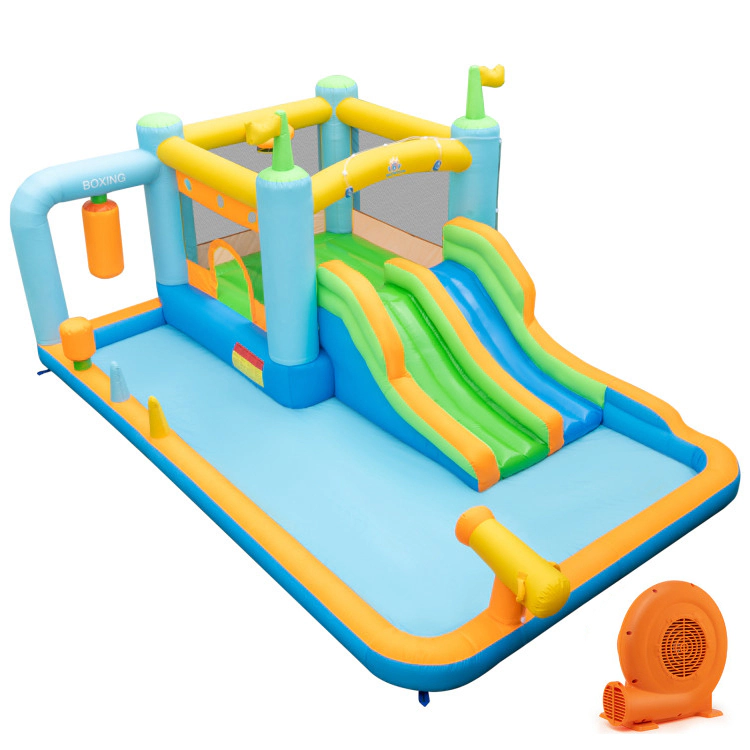 Hivvago Giant Inflatable Water Slide for Kids Aged 3-10 Years (with 680W Blower)