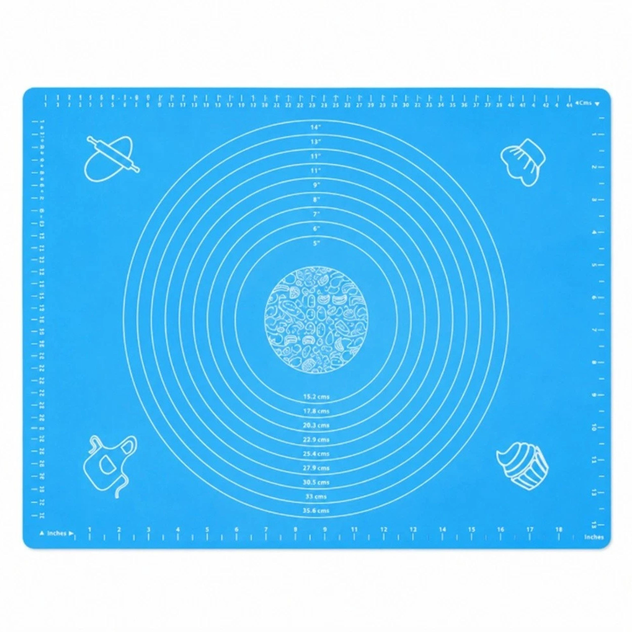 Home Collection Non-Slip Silicone Pastry Mat 15.7 x 19.7 Inch Reusable Baking