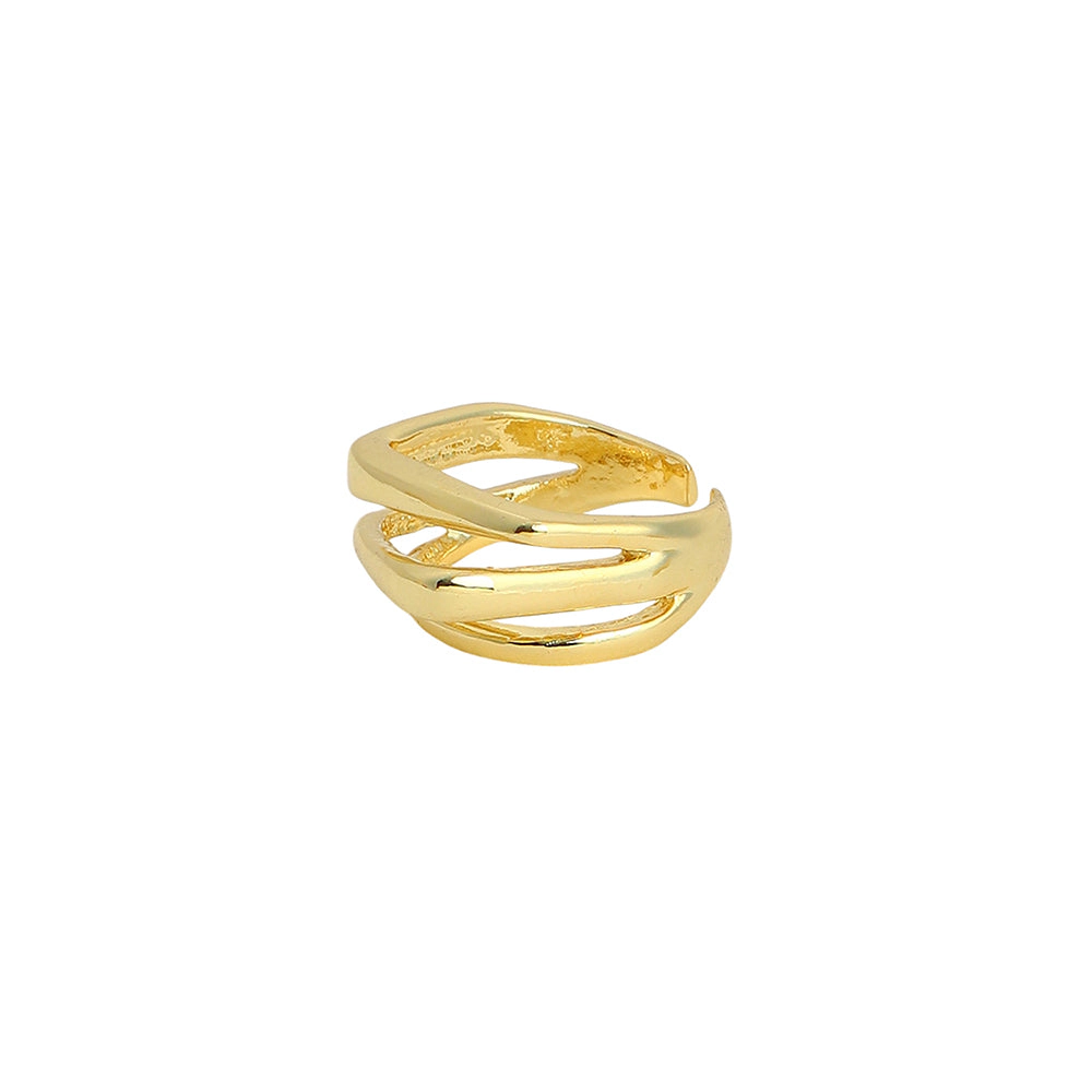 SOHI Women's California Gold the Baroque Statement Ring