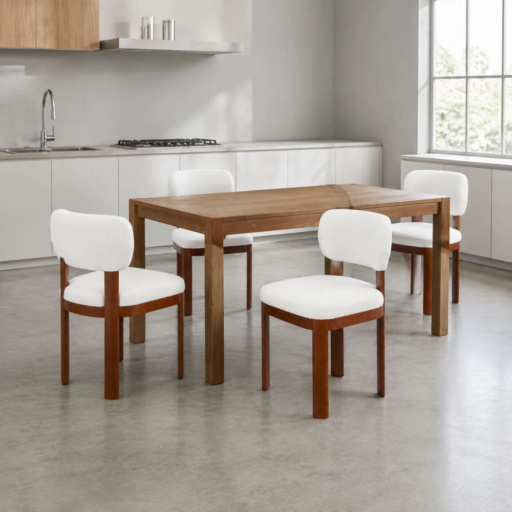 GOODSILO Upholstered Solid Wood Dining Chair