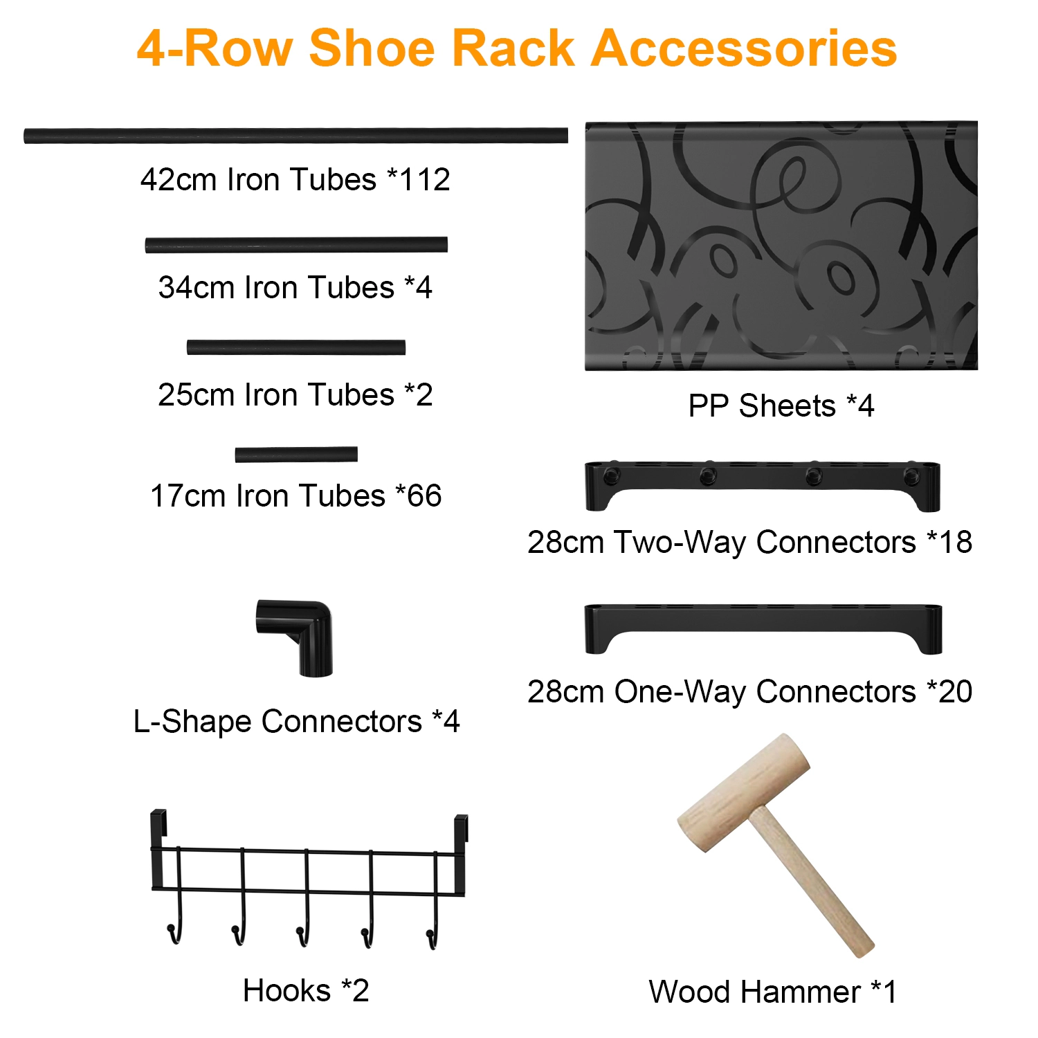 GBruno 8-Tier Metal Shoe Rack