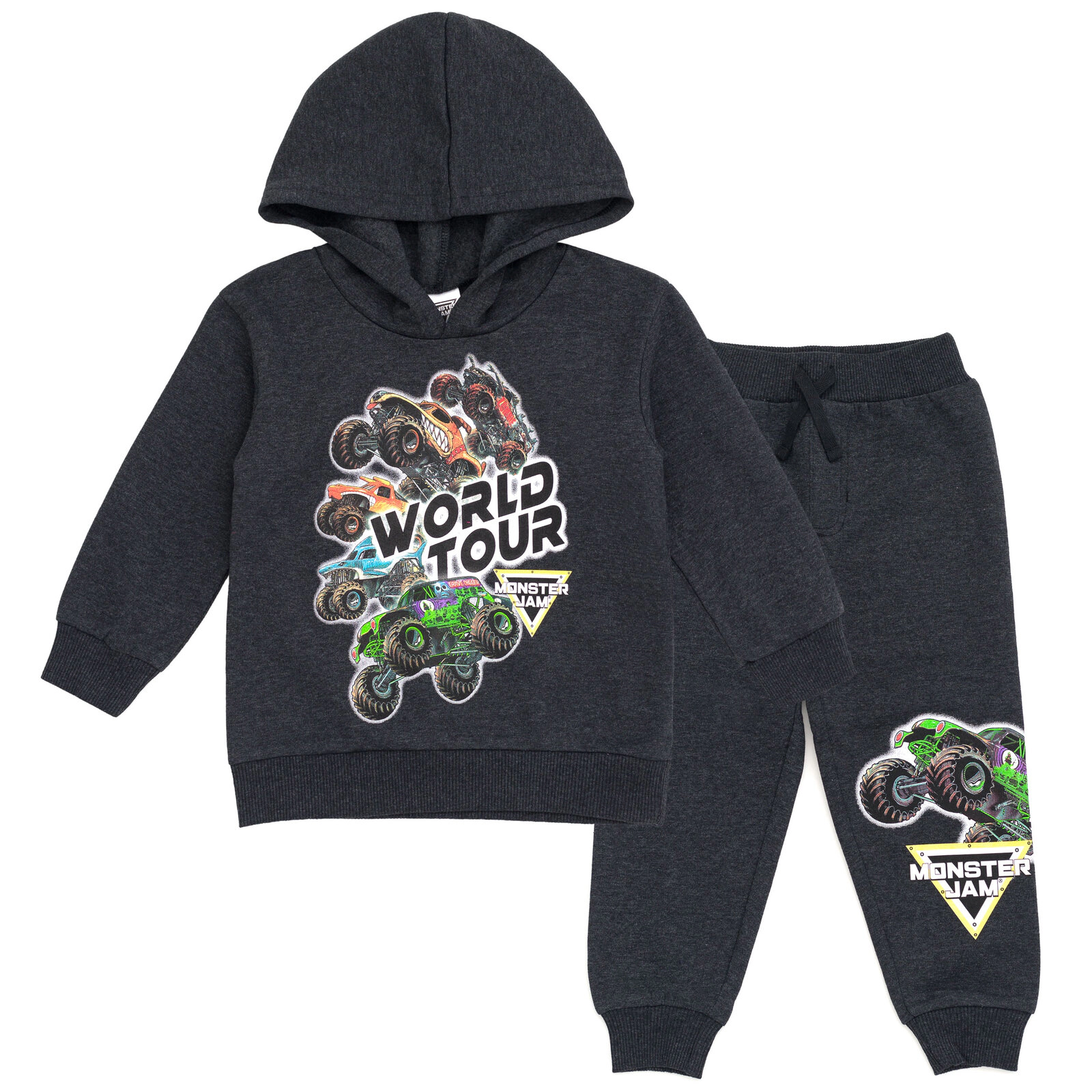 Monster Jam Boys' Fleece 2-Piece Hoodie and Pants Set