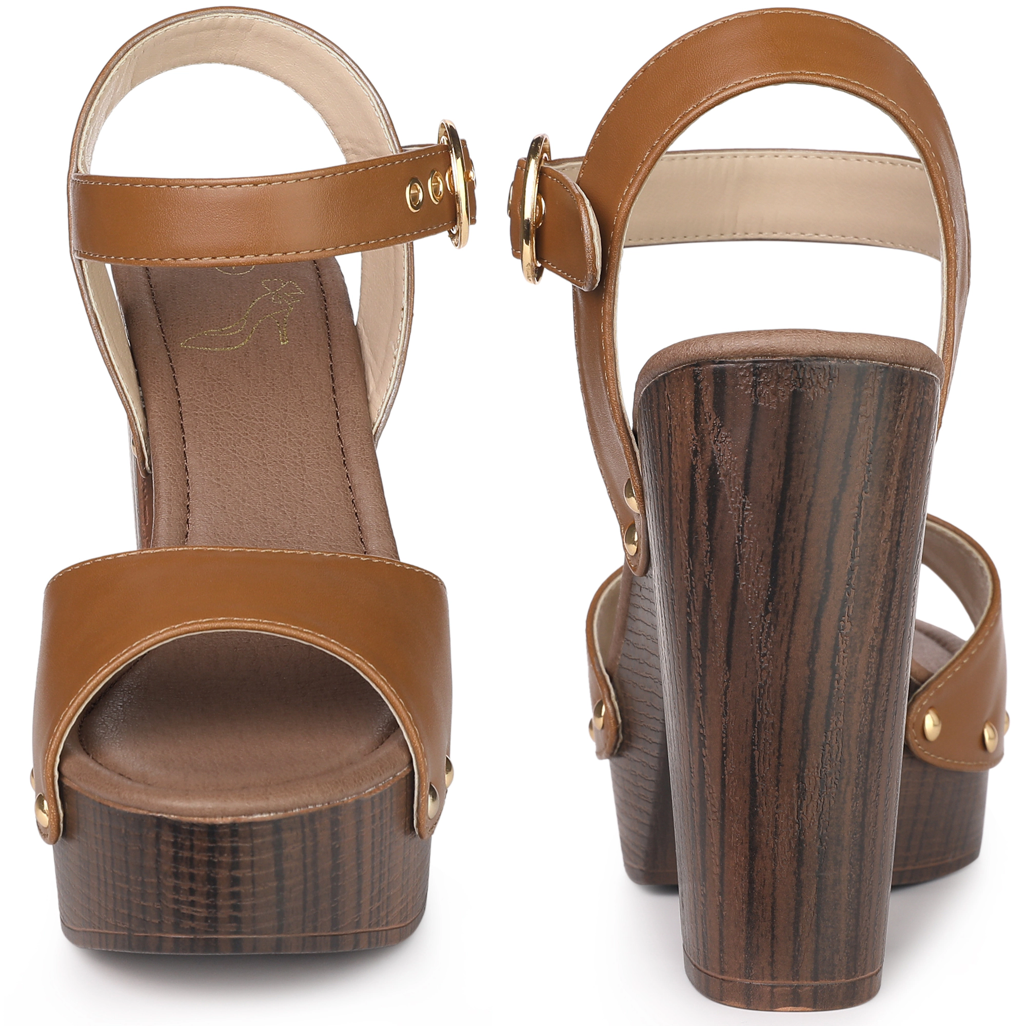 BLISSFUL STEP Women's Platform Chunky Heel Open Toe Sandals