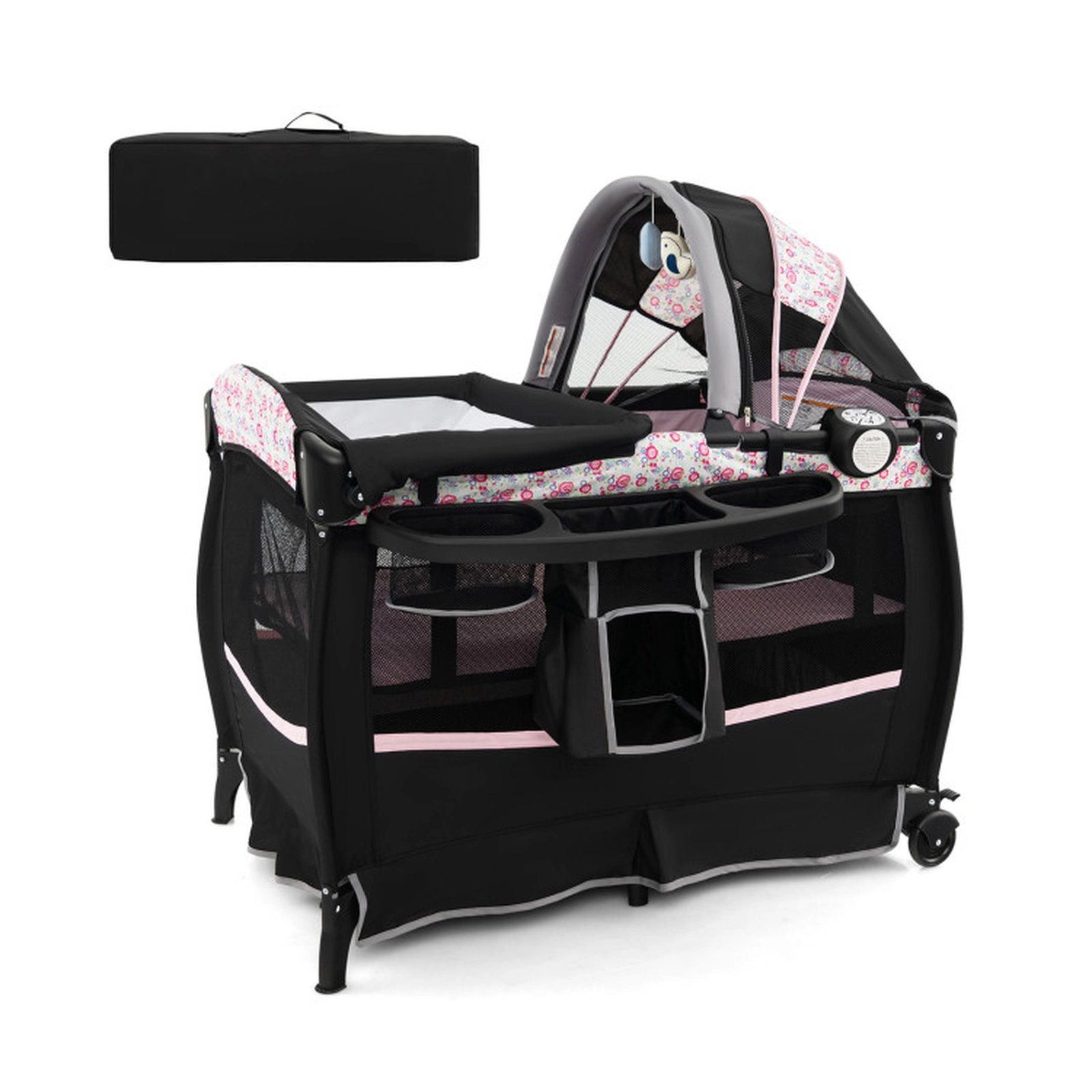 SUGIFT 4 1 Portable Pack and Play Baby Nursery Center with Bassinet