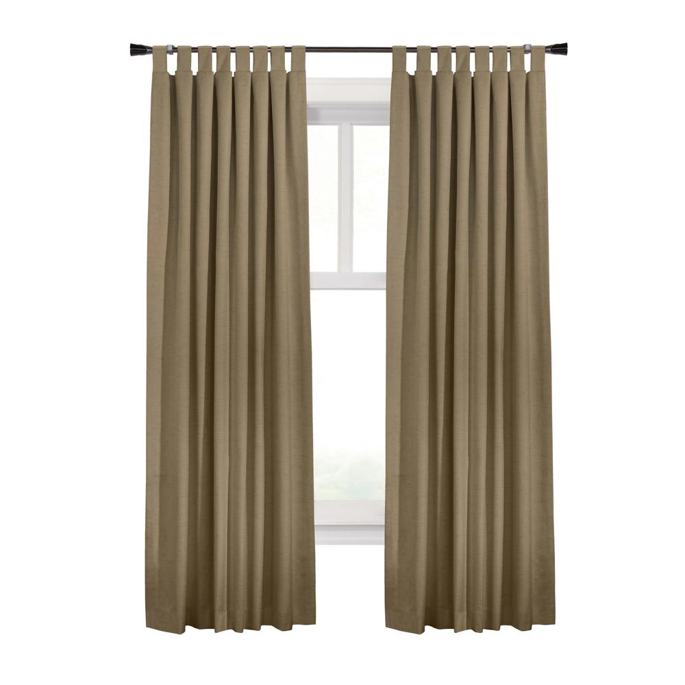 Commonwealth Ventura Tab Top Curtain Panel Pair Window Dressing each - 78x84", Pebble