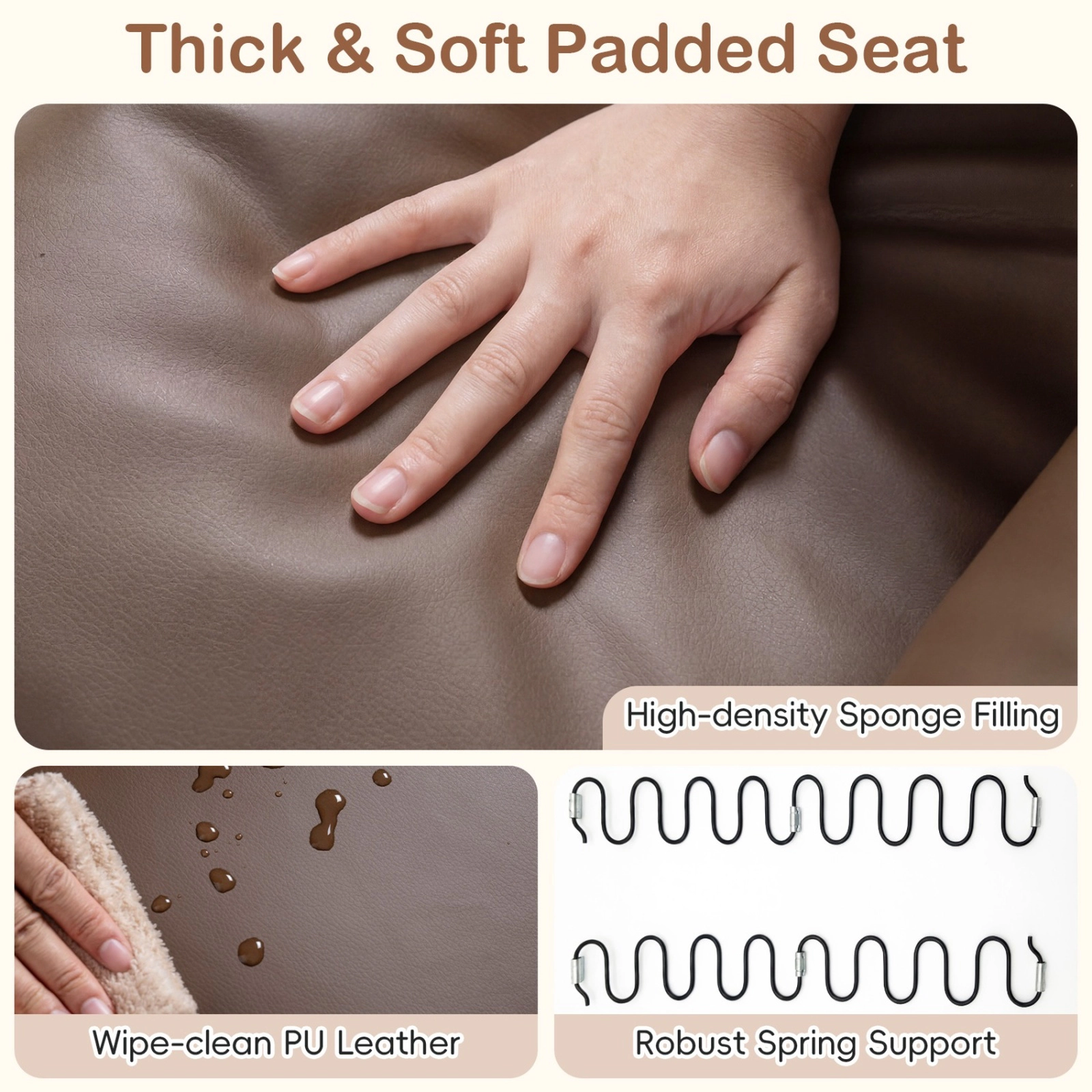 SUGIFT Adjustable 2-Seater Kids Recliner Toddler Sofa Chair with Cup Holders 330-lb Capacity Ages 3+ 38-in Wide Brown