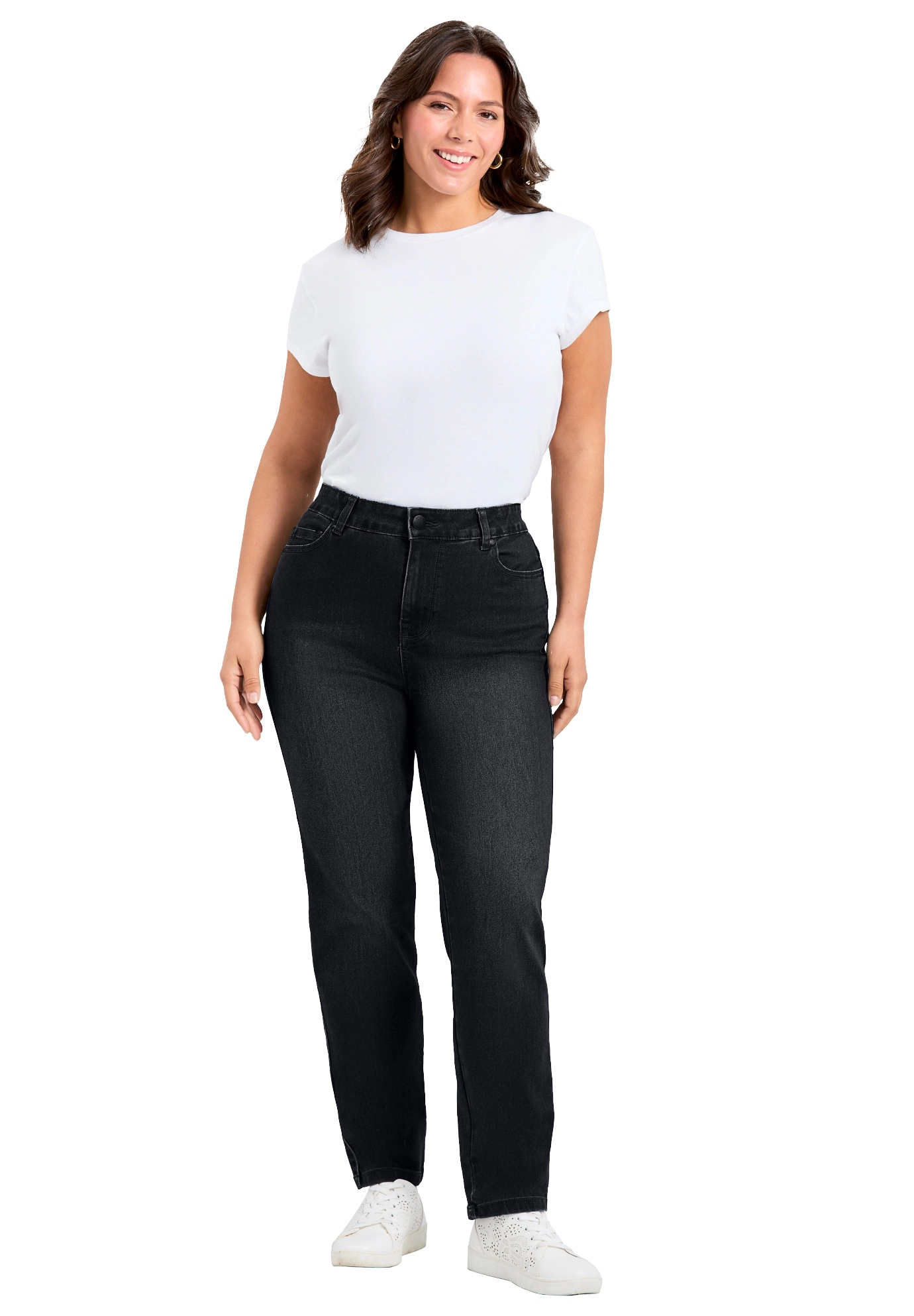 Avenue Women's Plus Butter Denim Straight Leg Jean