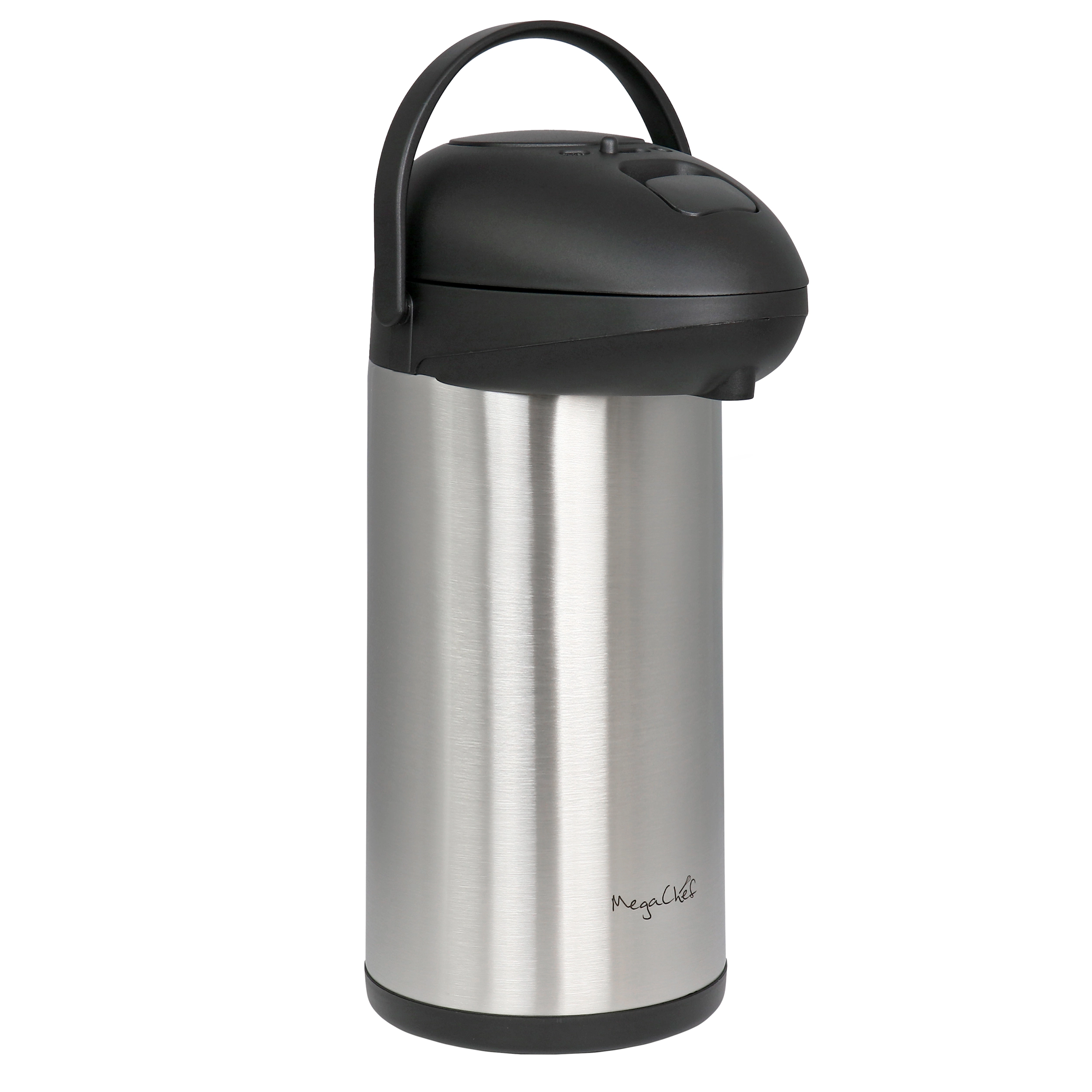 MegaChef 5.3 Quart Stainless Steel Vacuum Body Pump Cap Air Pot