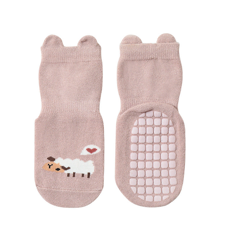 MyKids-USA Baby Cartoon Animal Graphic Non-Slip Design Cute Socks
