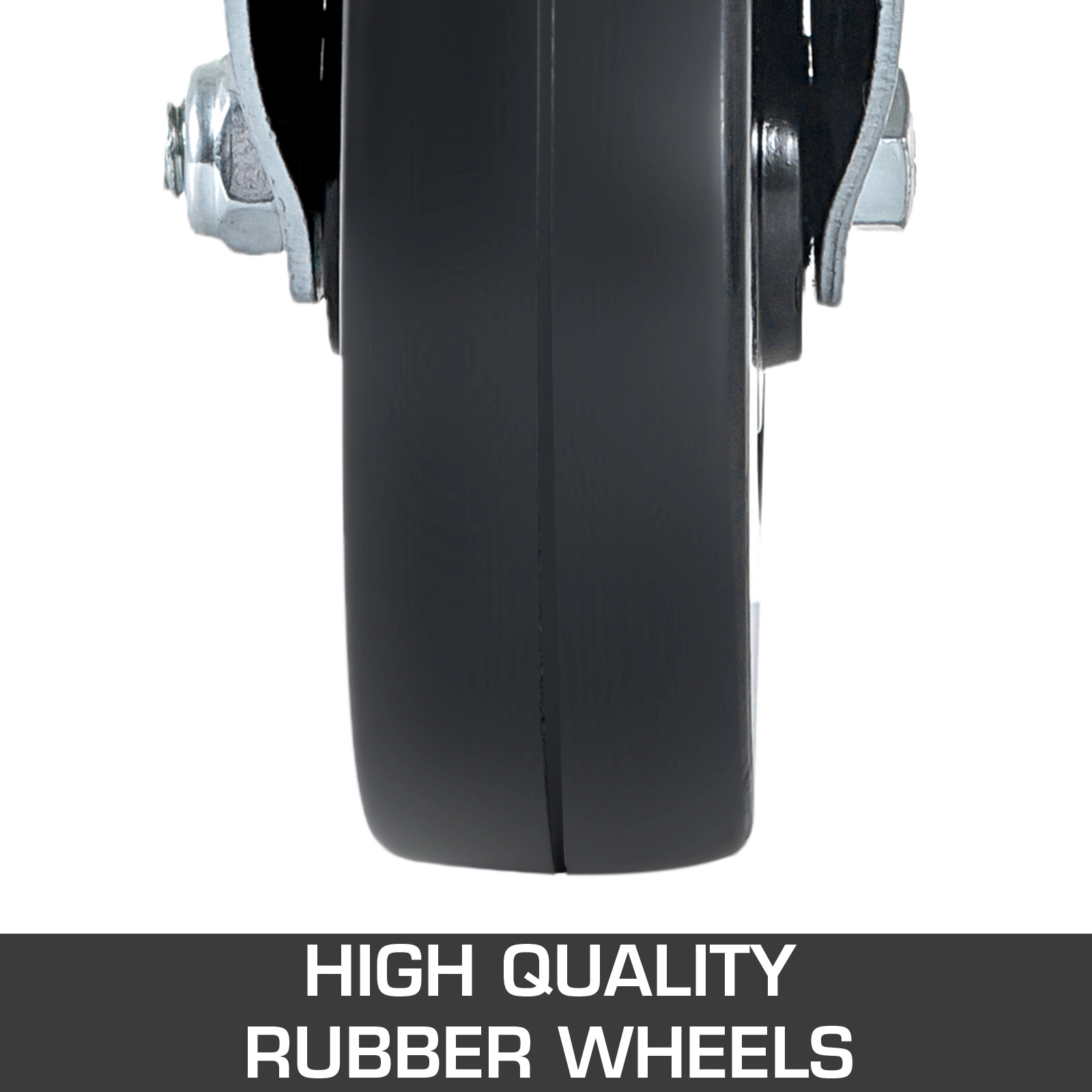 HONGGE Scaffolding Wheels 8\" Scaffolding Casters Heavy Duty Per Set Locking Stem Casters with Brake Polyurethane