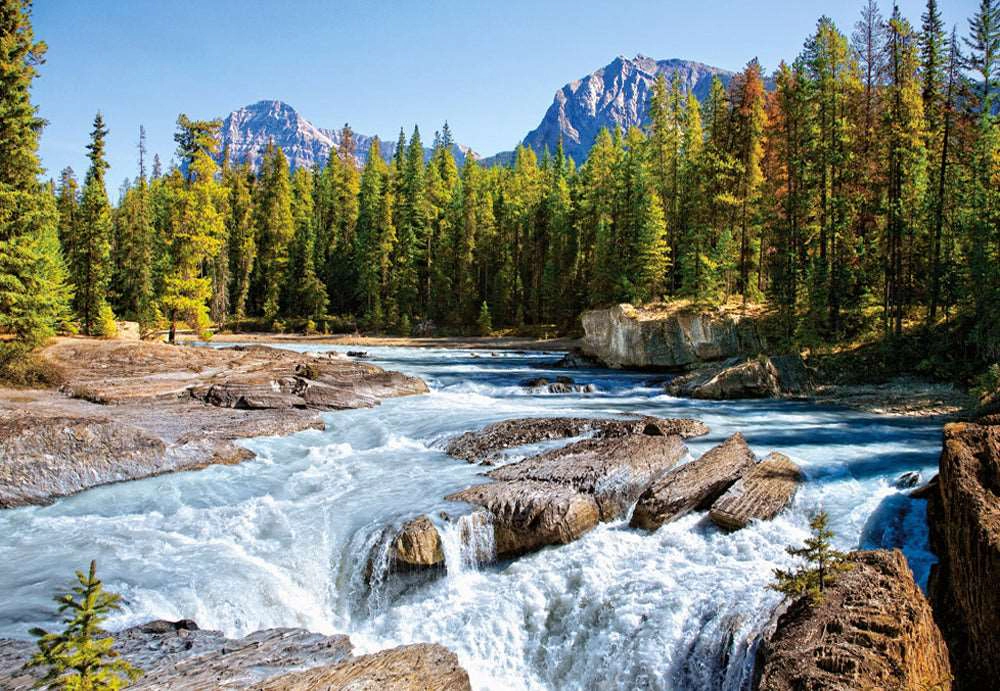 CASTORLAND 1500 Piece Jigsaw Puzzles, Athabasca River, Jasper National Park, Canada, Mountains, C-150762-2