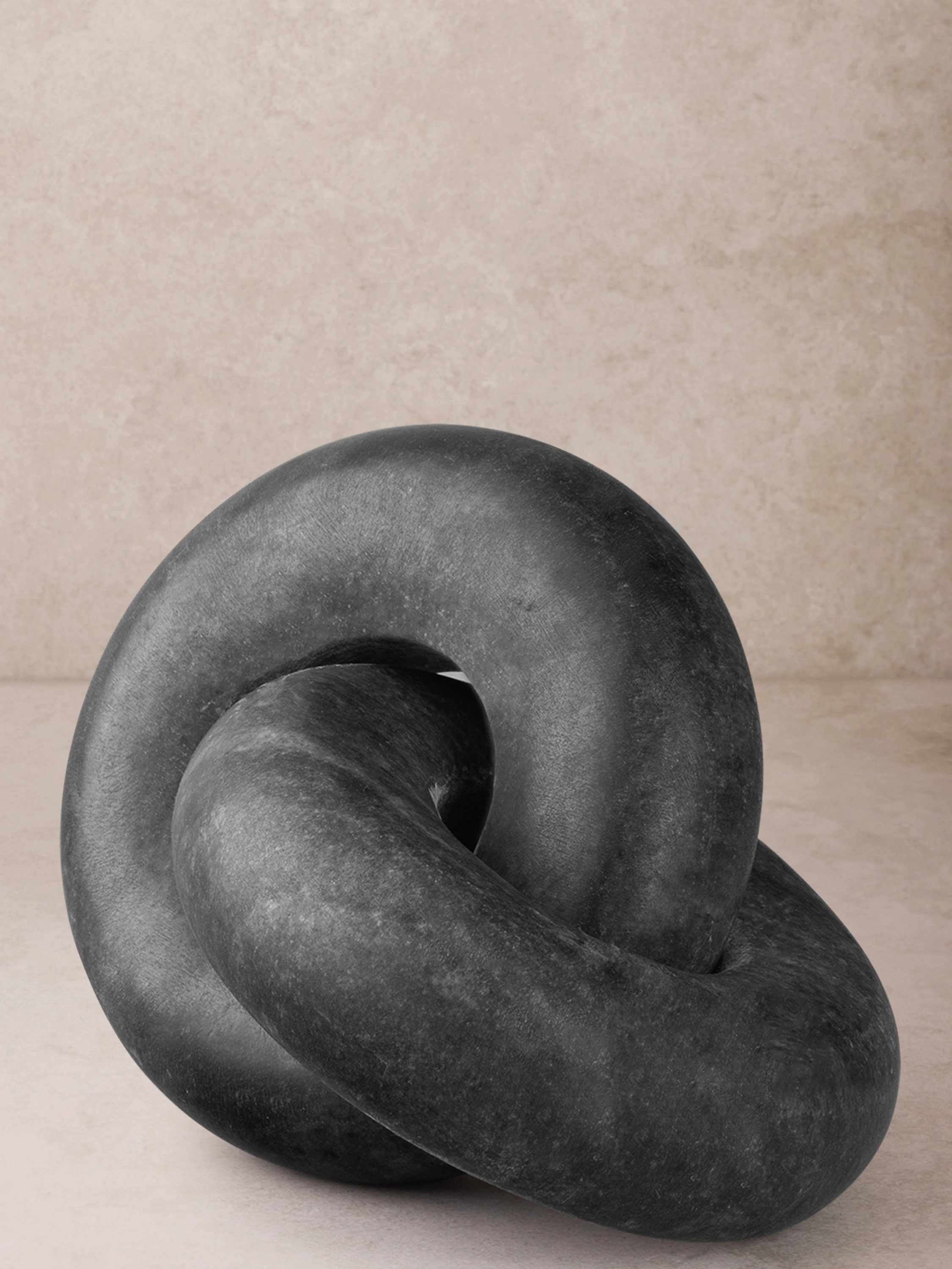 GAURI KOHLI Munich White Marble Knot Sculpture