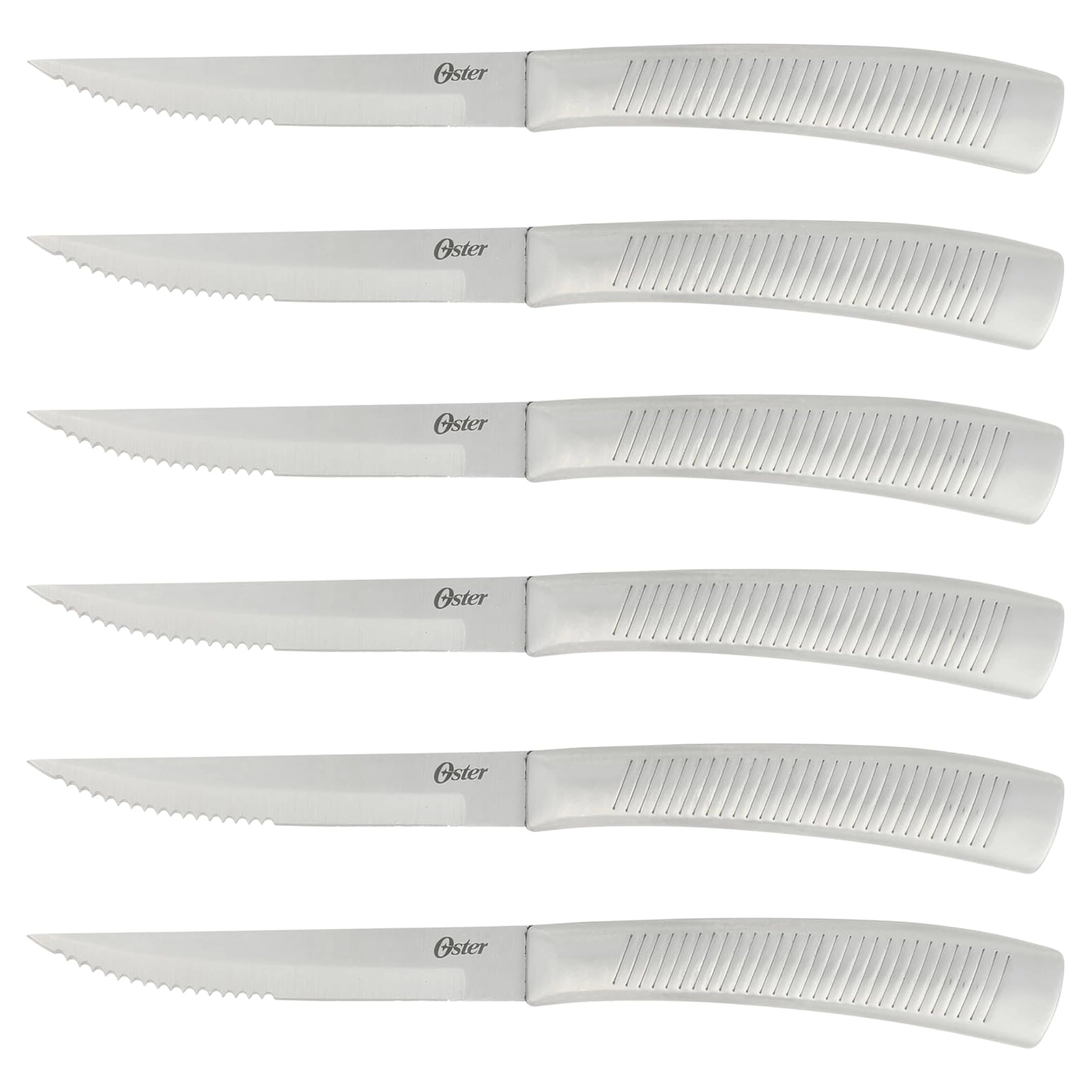 Oster Eddington 16 Piece Stainless Steel Kitchen Knife Block Set in Silver