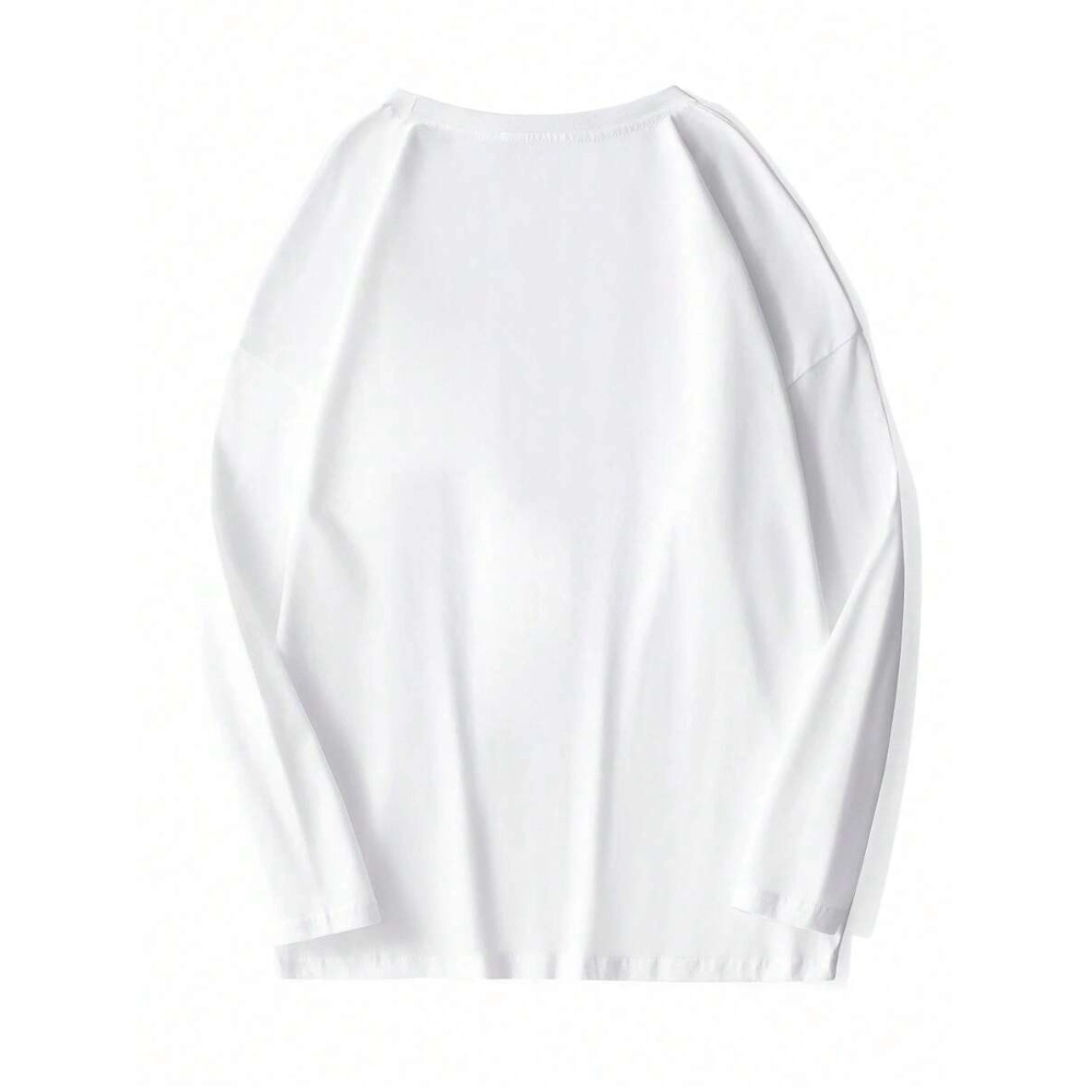 Enigma Meadows Plain Crew Neck Long Sleeve Casual T-Shirt