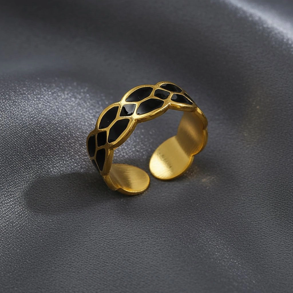 DressAtR Women's U Shape 18K Gold Plated Open Ring