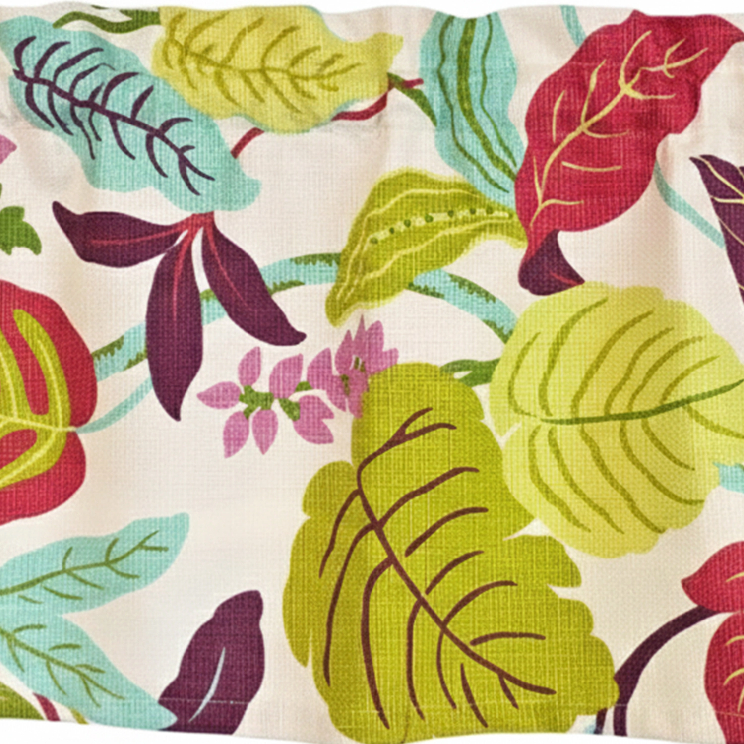 RLF Home 100% Cotton High Quality Antonia Tailored Window Valance with 1.5" Rod Pocket 50" W X 12" L Spring