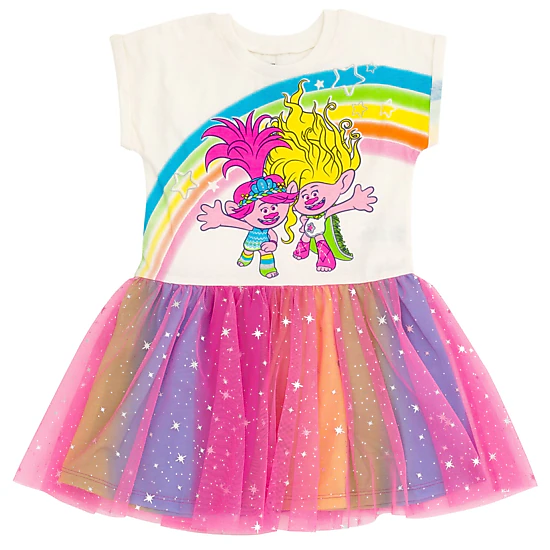 DreamWorks Trolls Girls' Glitter Tutu Dress