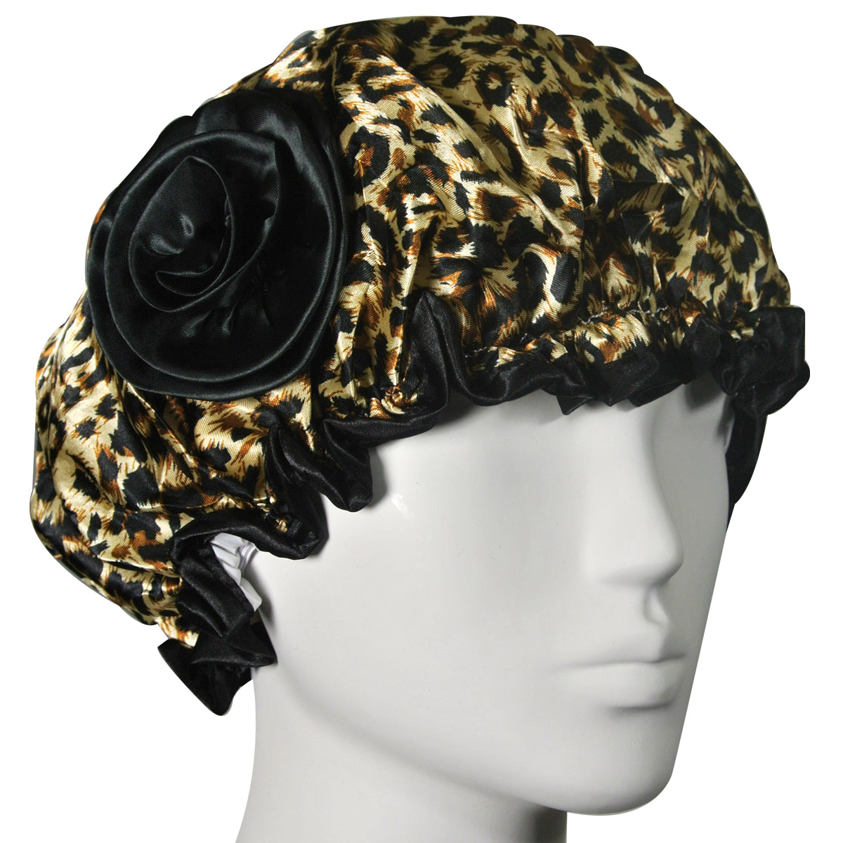 Wrapables Women's Stylish Satin Shower Cap