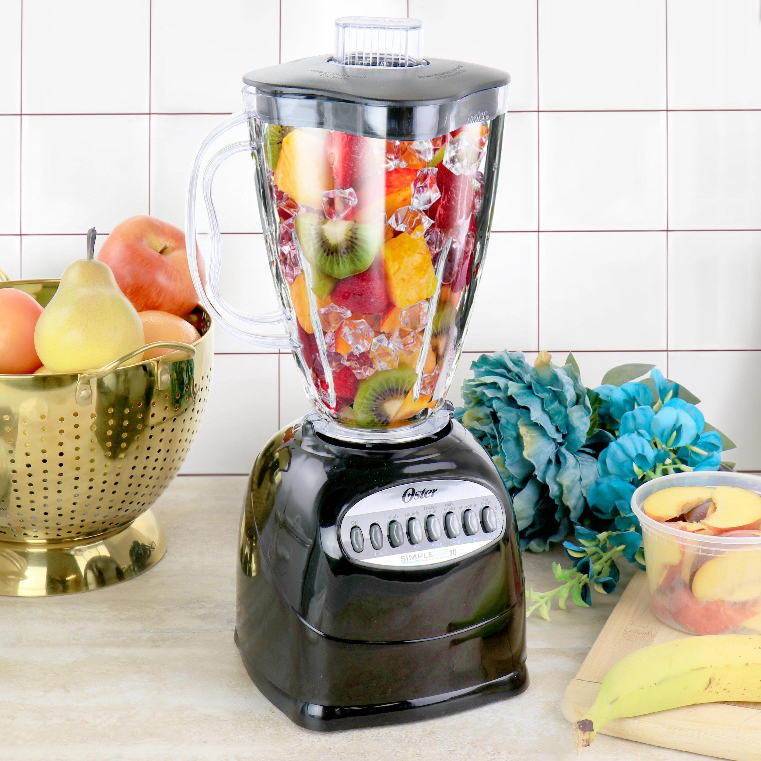 Oster Fresh Easy Series Simple Blend 100 Blender in Black with 6 Cup Plastic Jar