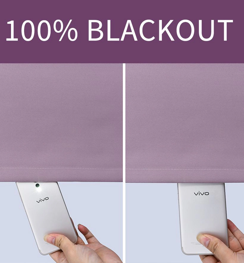 Kate Aurora 2 Piece 100% Hotel Thermal Blackout Lavender Grommet Top Curtain Panels