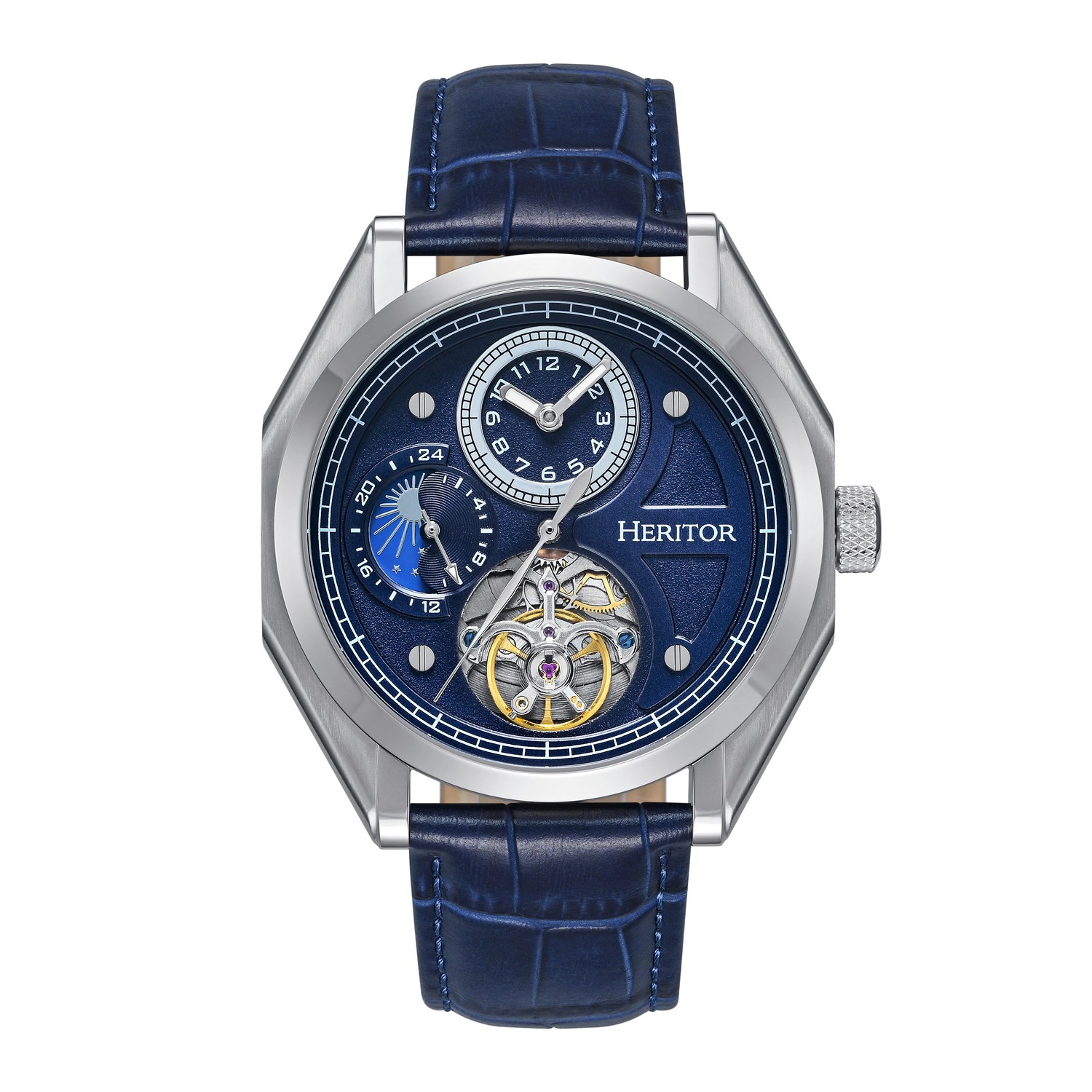 Heritor Automatic Antoni Leather-Band Watch