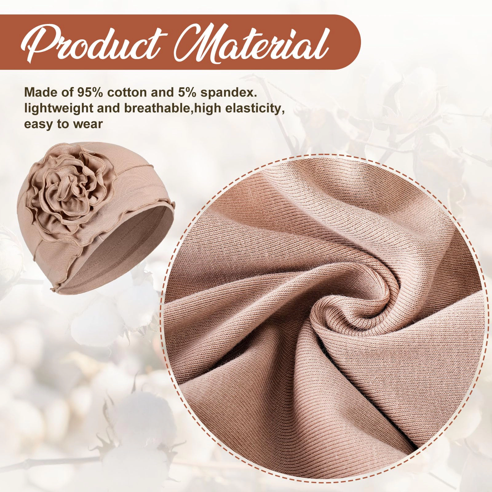 PIGFDK 6ton Chemo Headwear For Women Turban Beanie