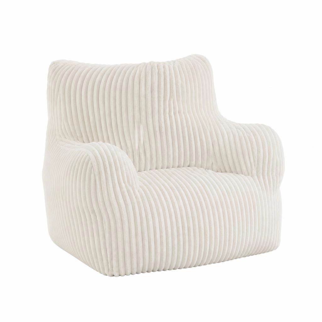 GOODSILO Soft Corduroy Relaxing Bean Bag Chair Lazy Sofa