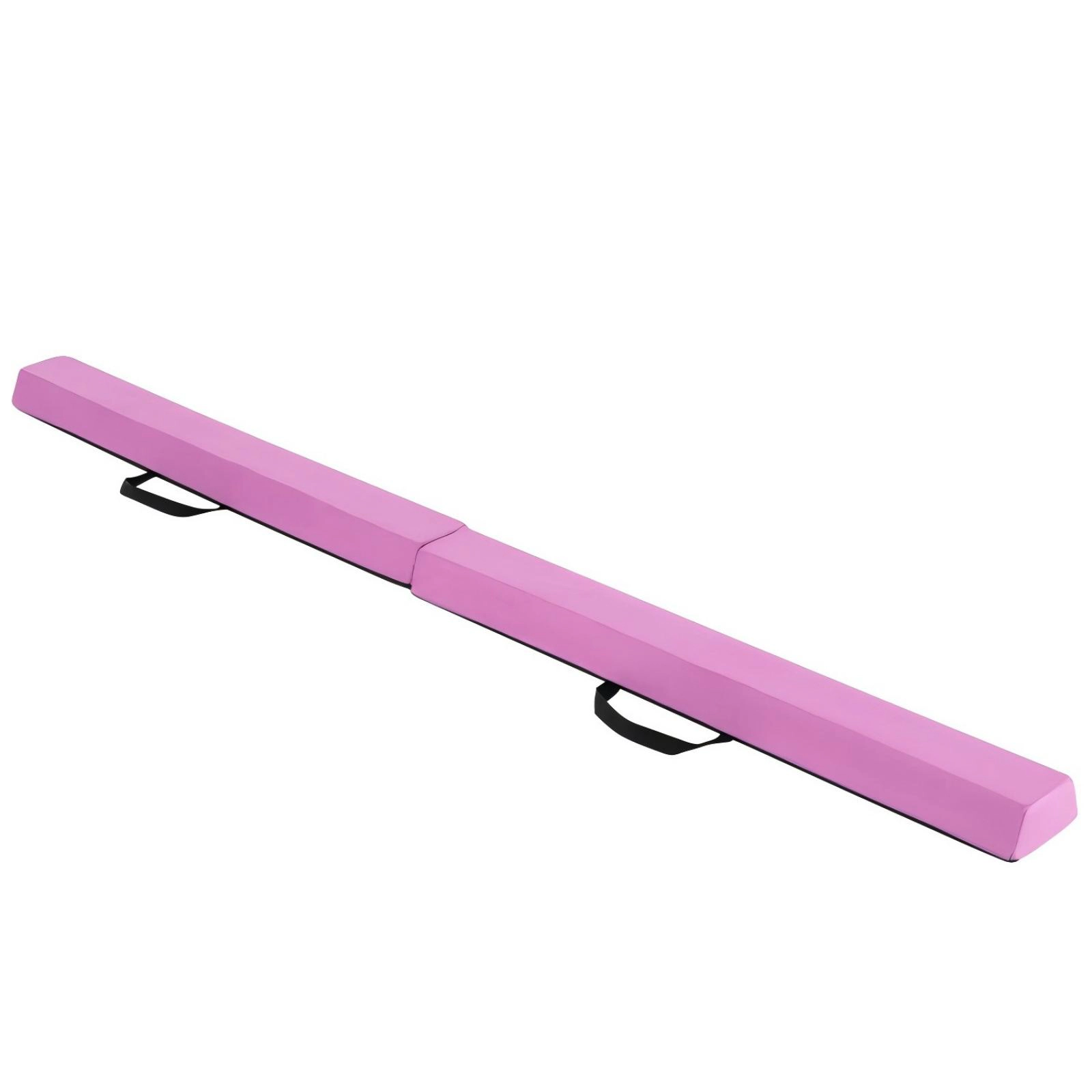 SUGIFT Purple 7-ft 160-lb Capacity Folding Gymnastics Balance Beam with Removable Suede Cover and Non-Slip Base