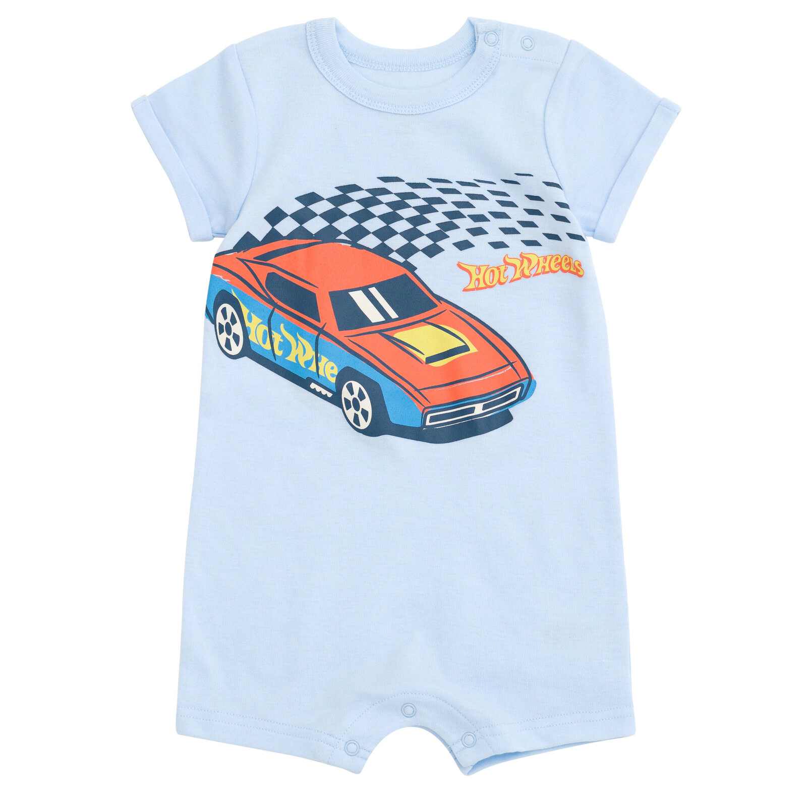 Hot Wheels Boys' 2-Piece Romper and Sunhat Set