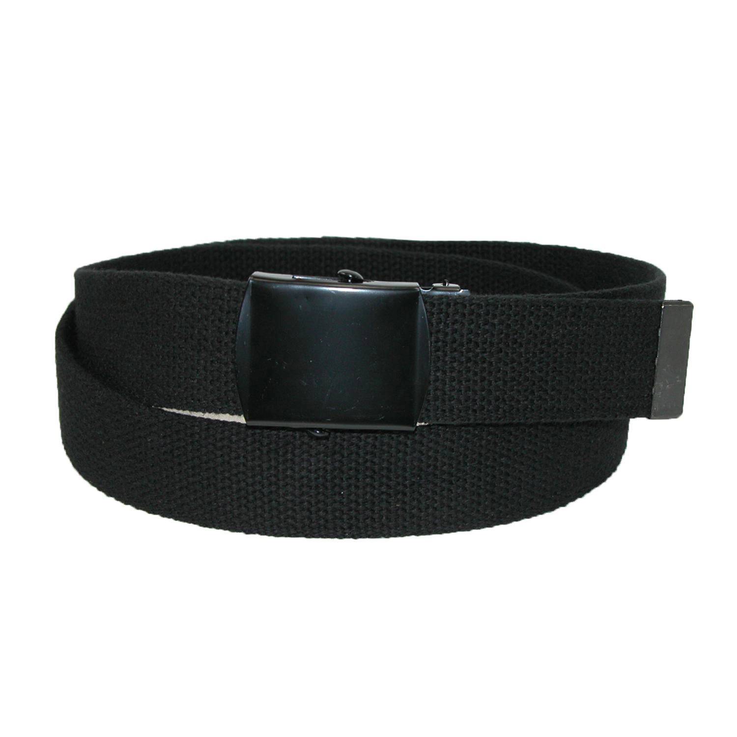 CTM Fabric Big & Tall Adjustable Belt with Black Buckle