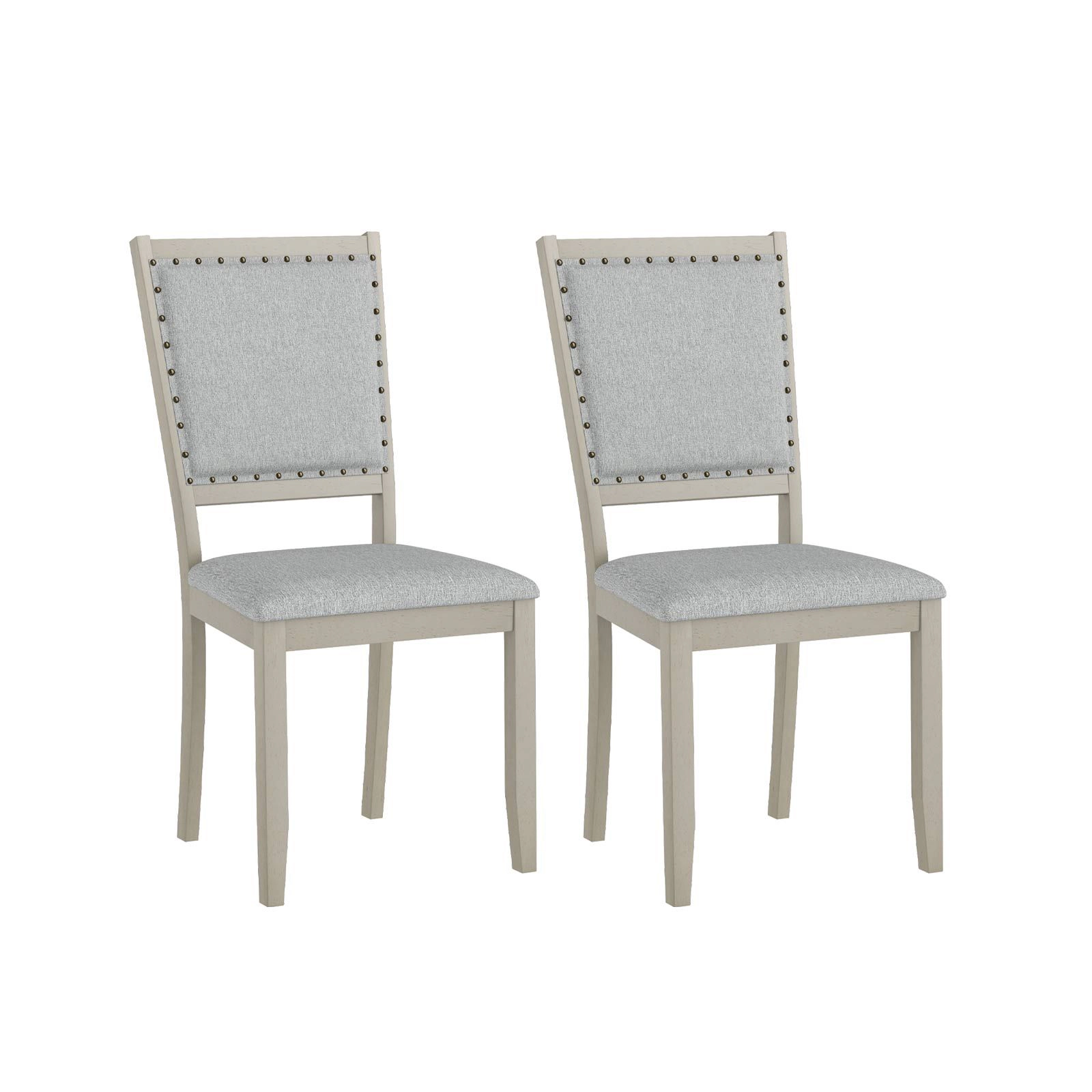 SlickBlue Upholstered Curved Back Dining Chairs Set of 2