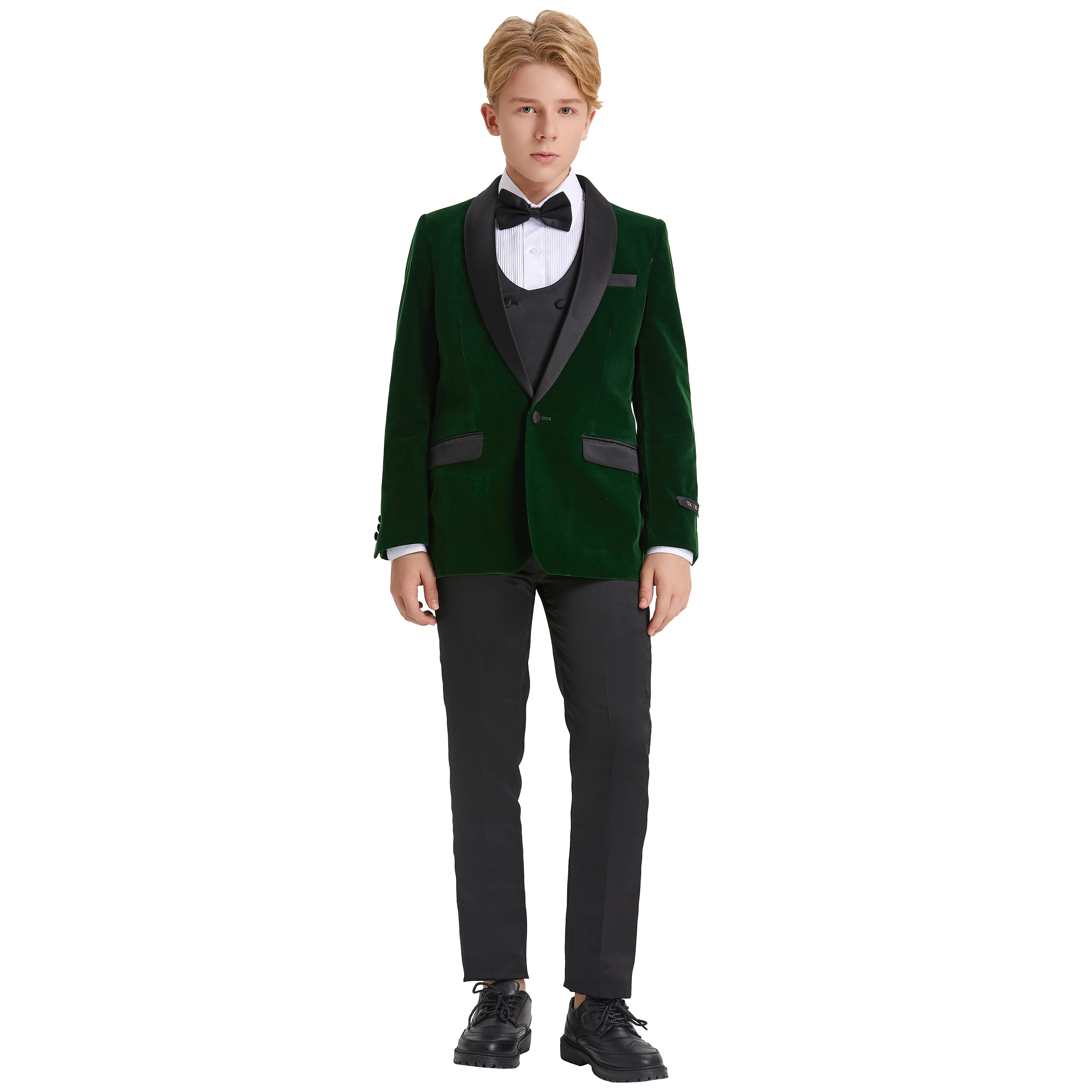 Tazzio Little & Big Boys 5pc Slim-Fit Velvet Tuxedo Set