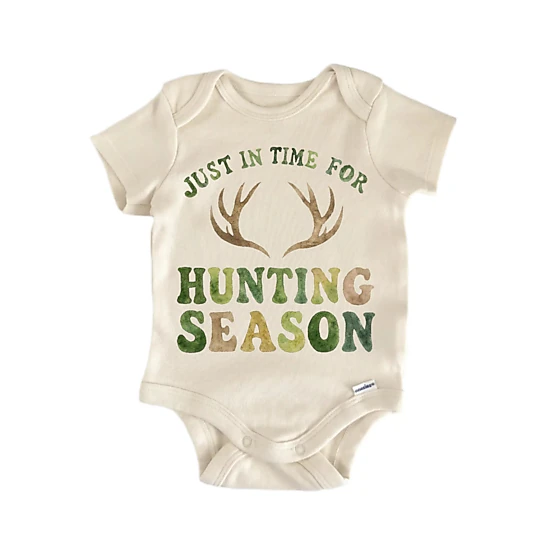 NOFO VIBES Unisex Hunting Season Time Deer Newborn Baby Bodysuit