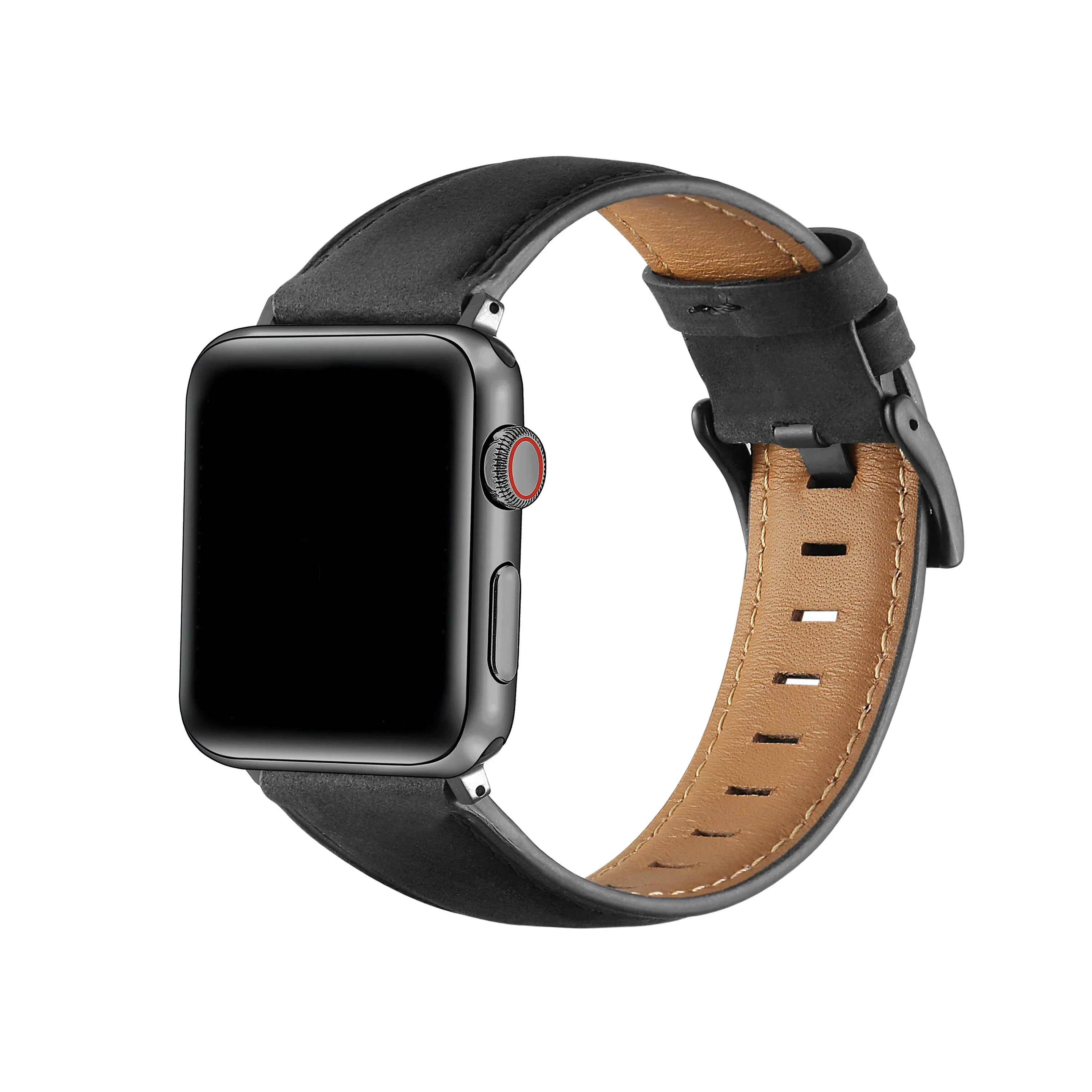 Posh Tech Mens Hunt Distressed Leather Band for Apple Watch