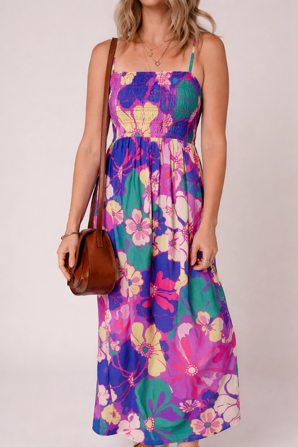 Threaded Pear Women's Tessa Strap Loose Maxi Dress