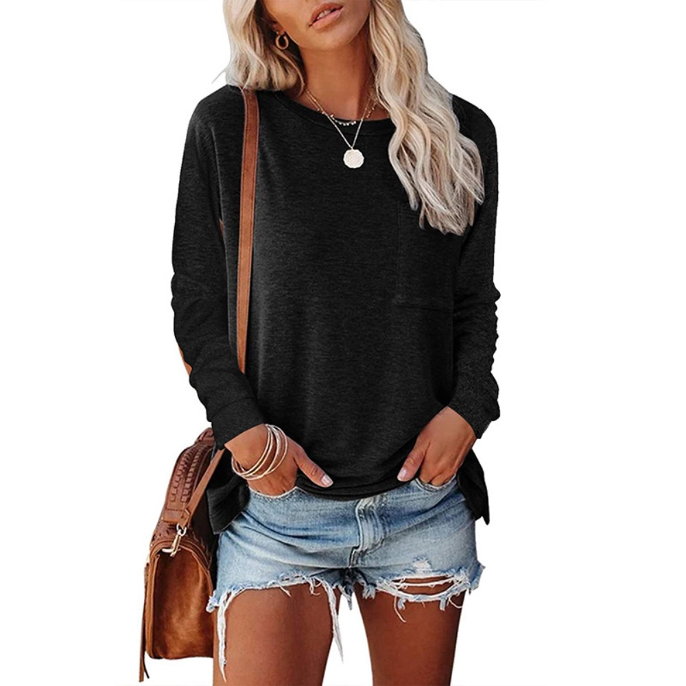 Enchanted Funland Womens Long Sleeve Crewneck Loose Fit Casual Basic Shirt