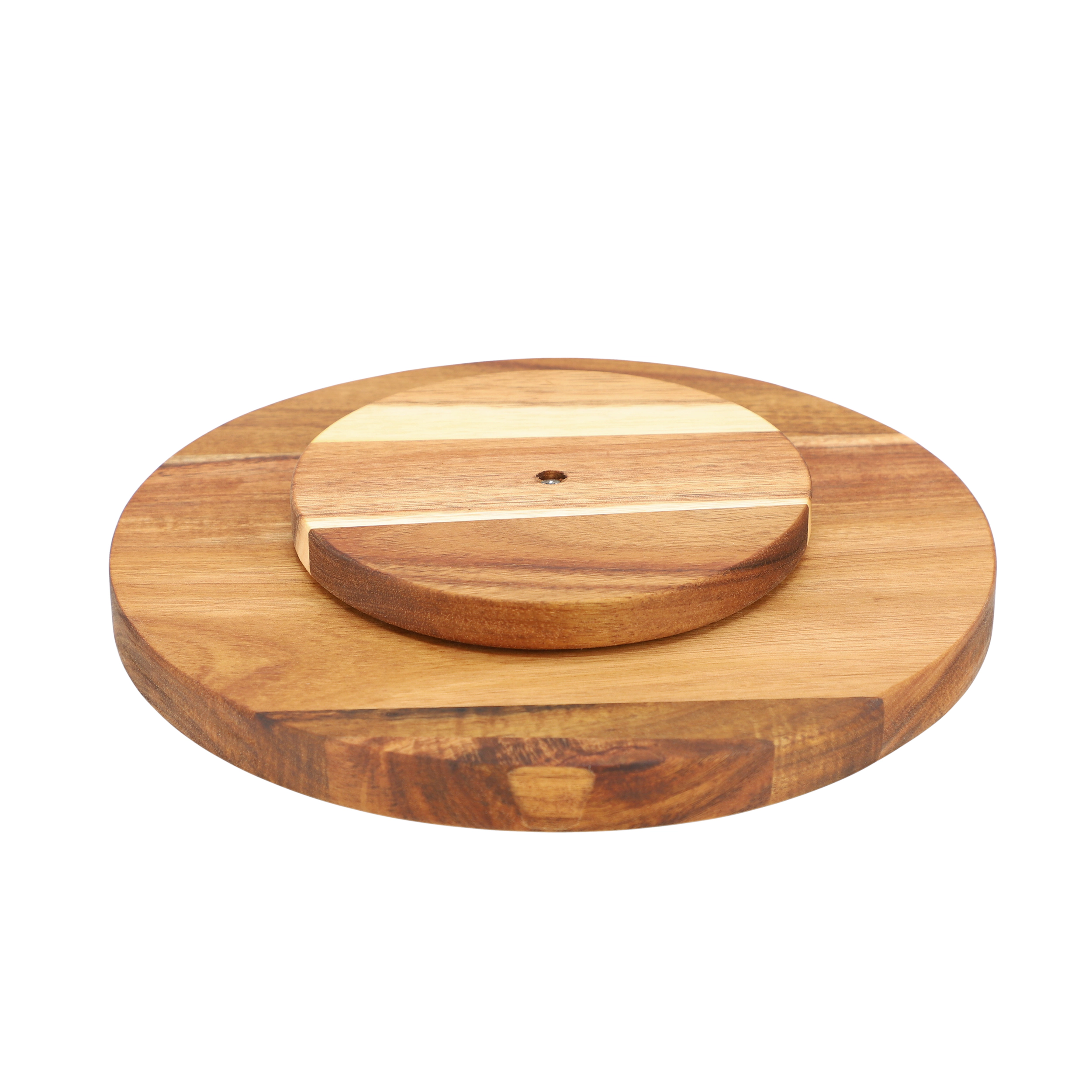 MegaChef 10 Inch Acacia Wood Lazy Susan Tray