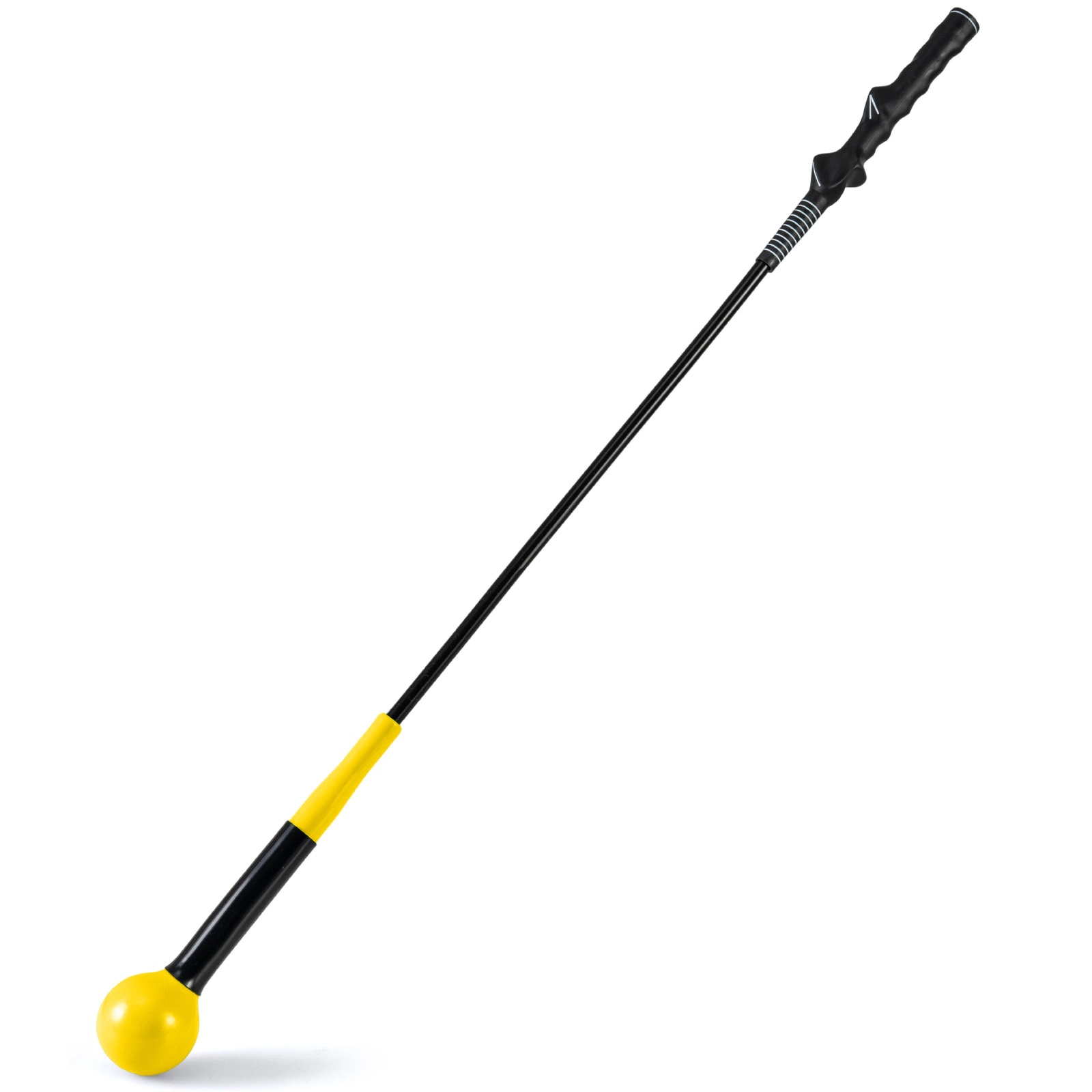 SUGIFT 40-in Golf Swing Trainer Aid with Weighted Head Right-Handed Grip Rhythm Balance Green/Yellow