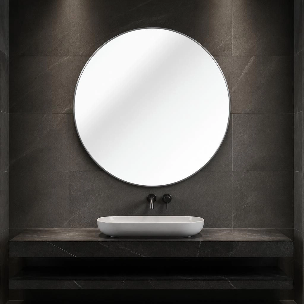 ELEMENT ACE 36 Inch Round Framed Bathroom Mirror