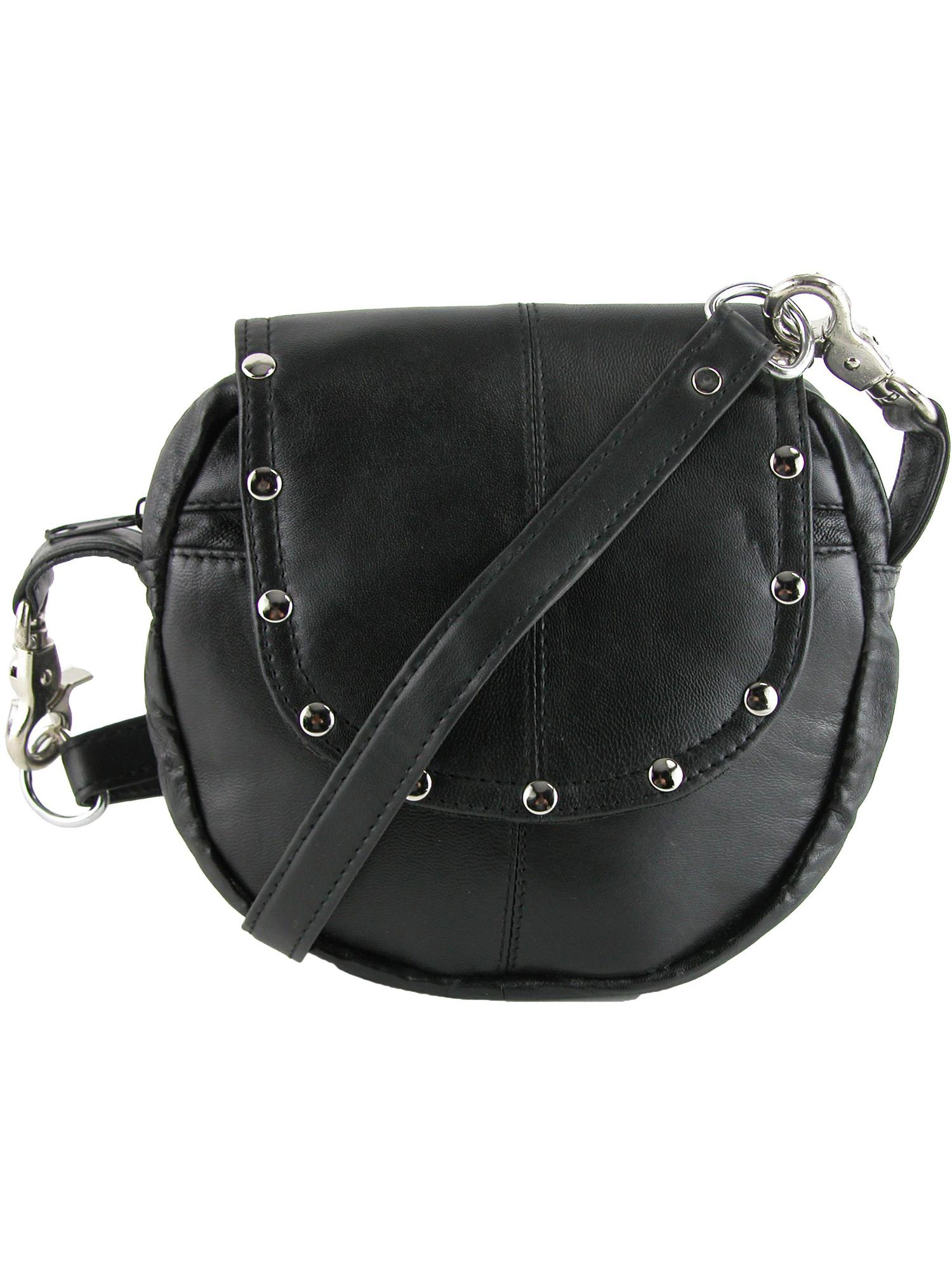 CTM Leather Studded Biker Belt Waistpack