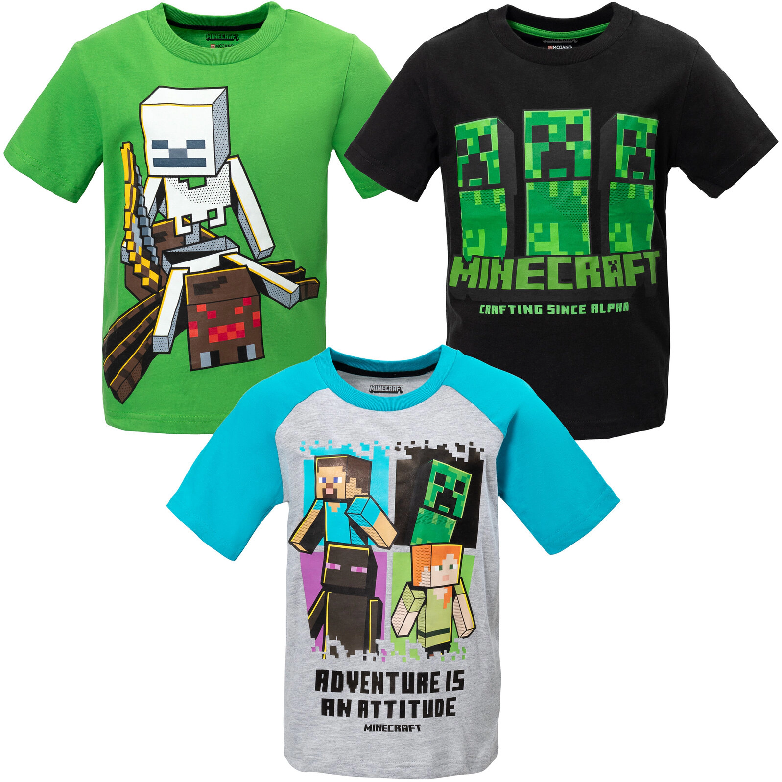 Minecraft Boys' 3-Pack T-Shirts