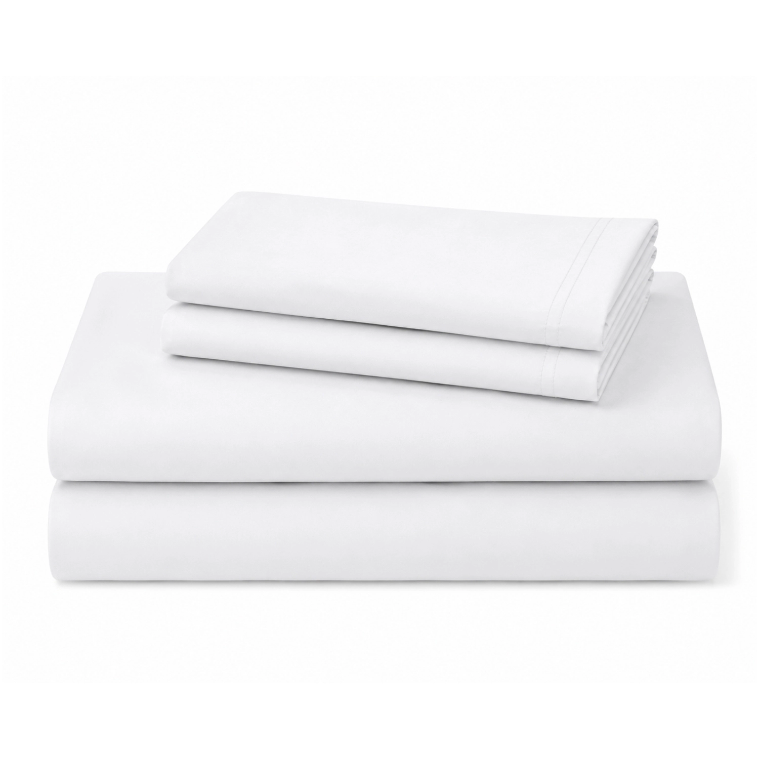 RT Designers Collection 300 TC 100% Organic Cotton Lightweight 4 Piece Solid Sheet Set King White