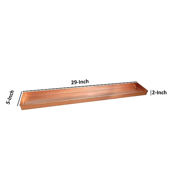 The Urban Port 29 Inch Rectangular Metal Windowsill Planter Tray, Trim ...