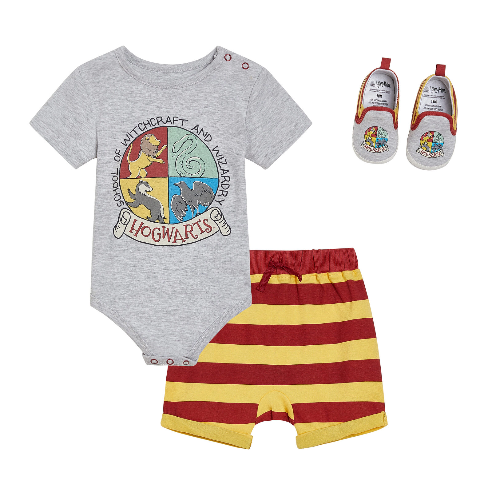 Harry Potter Baby Bodysuit and Shorts Set with Shoes
