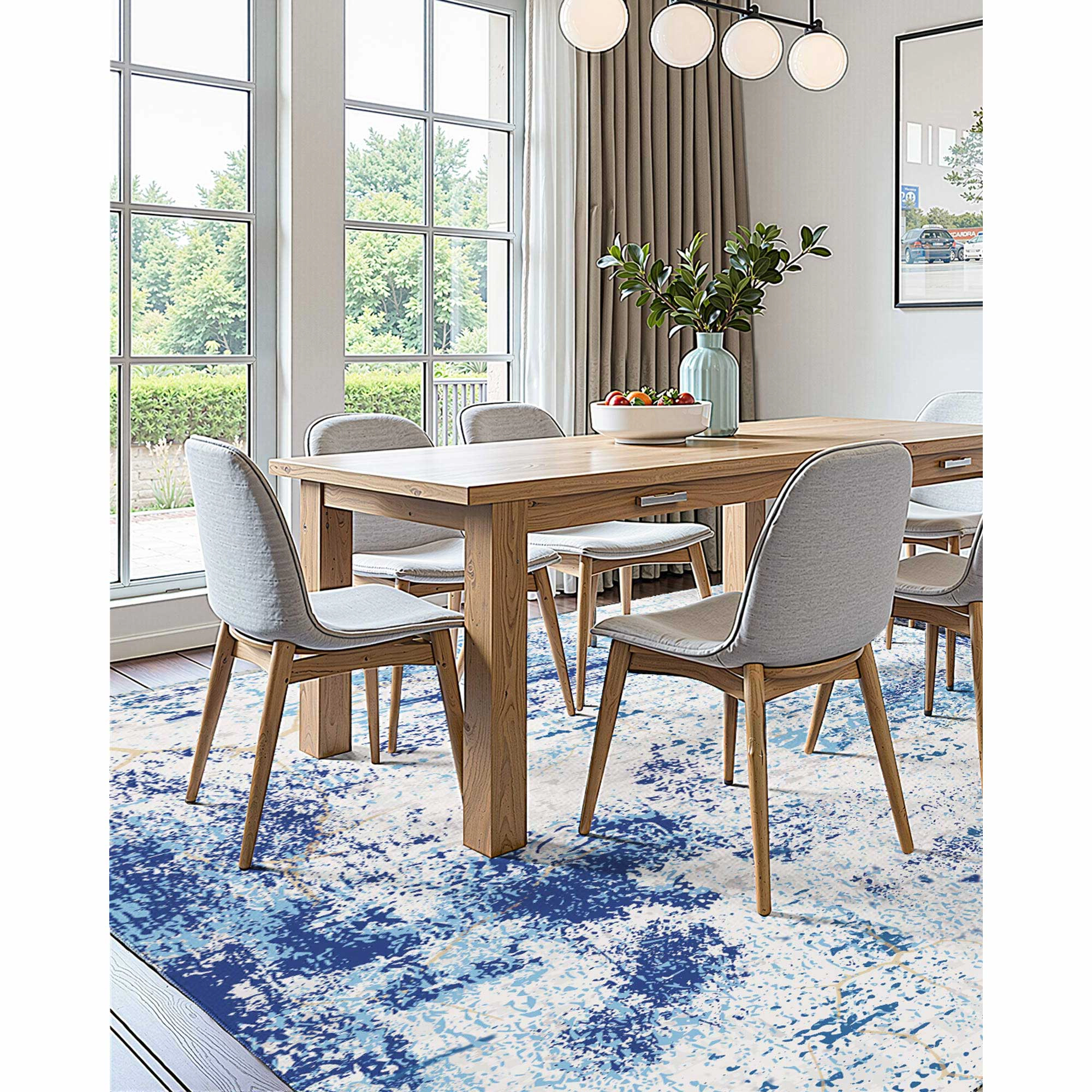 HONGGE Area Rug Large Washable Rug Non-Slip and Tear-Resistant Soft Carpet Pet & Child Friendly Modern Area Rugs Indoor