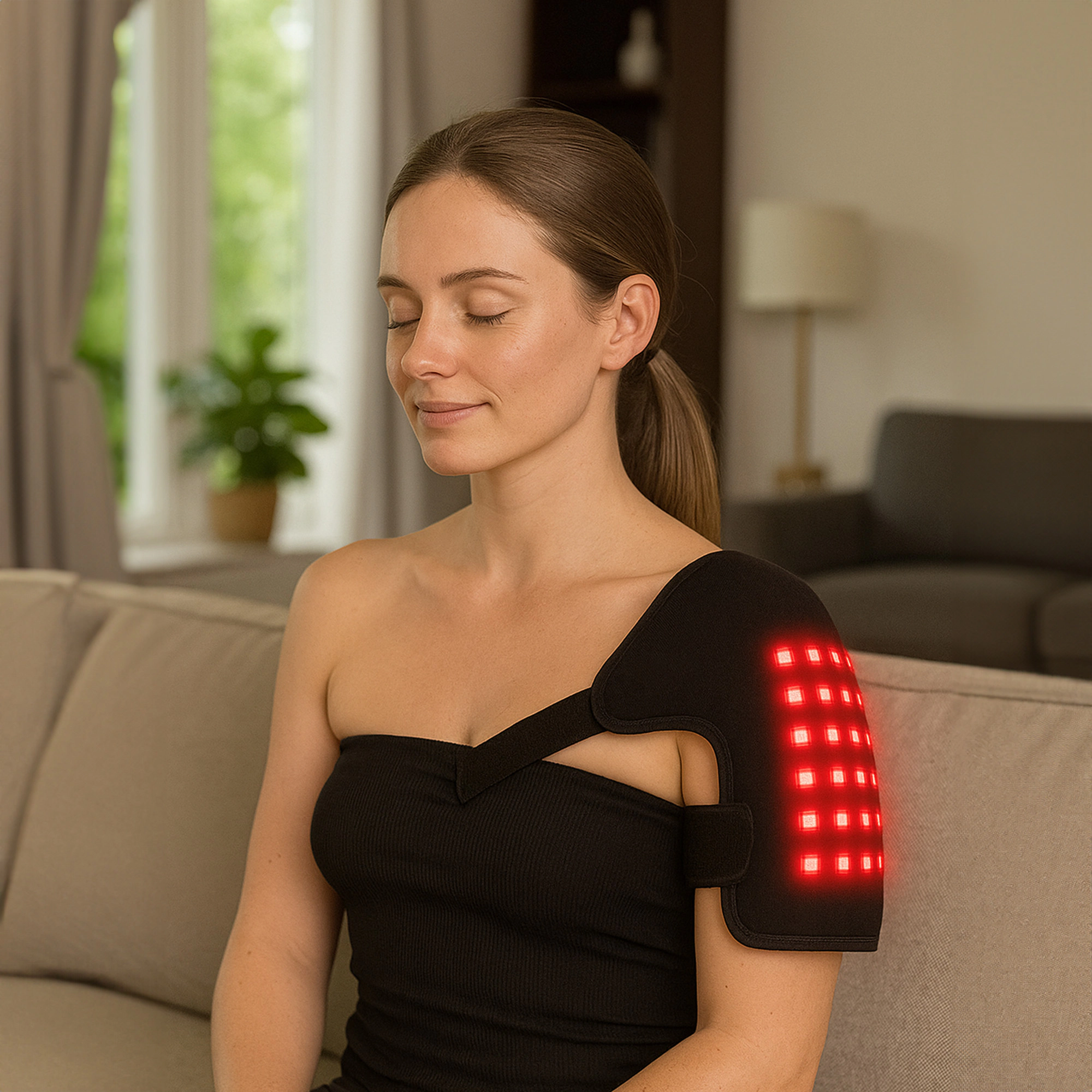 Pursonic Unisex Red Light Therapy Shoulder Pad: Pain Relief & Muscle Recovery Support