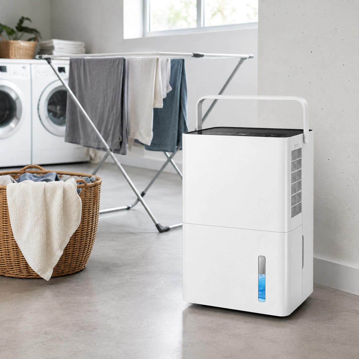 SUGIFT 120-Pint 6000-sq ft Coverage White Compressor Dehumidifier with Drain Hose and Memory Function