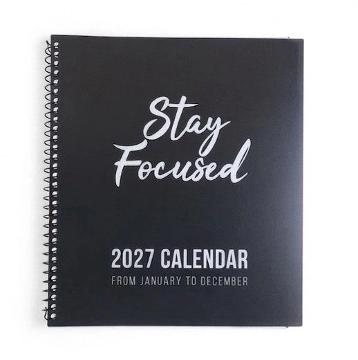RE-FOCUS THE CREATIVE OFFICE 2027 Annual Calendar, Monthly and Weekly Views with Time Slots